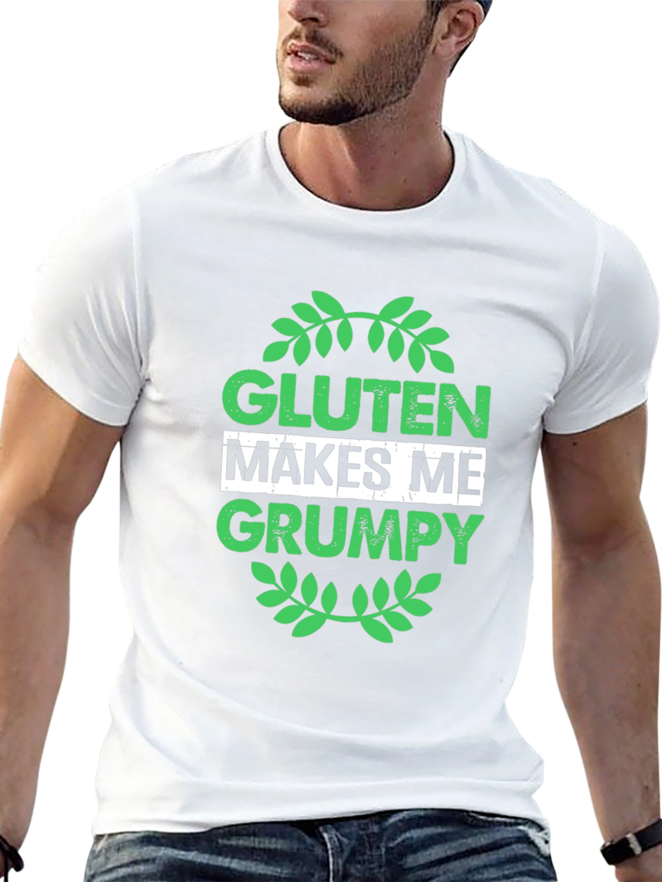 Gluten Makes Me Grumpy T-Shirt - Black