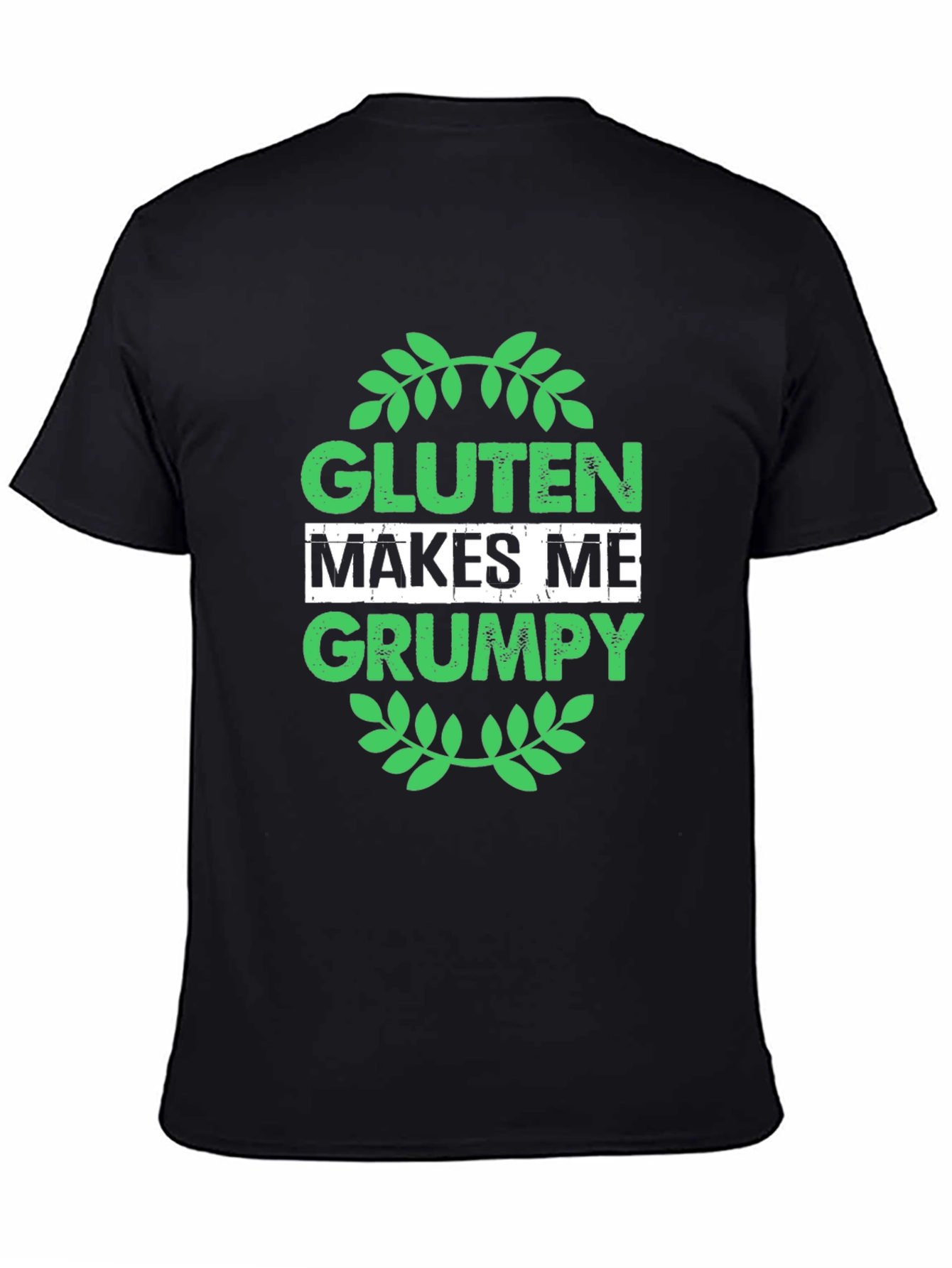 Gluten Makes Me Grumpy T-Shirt - Black
