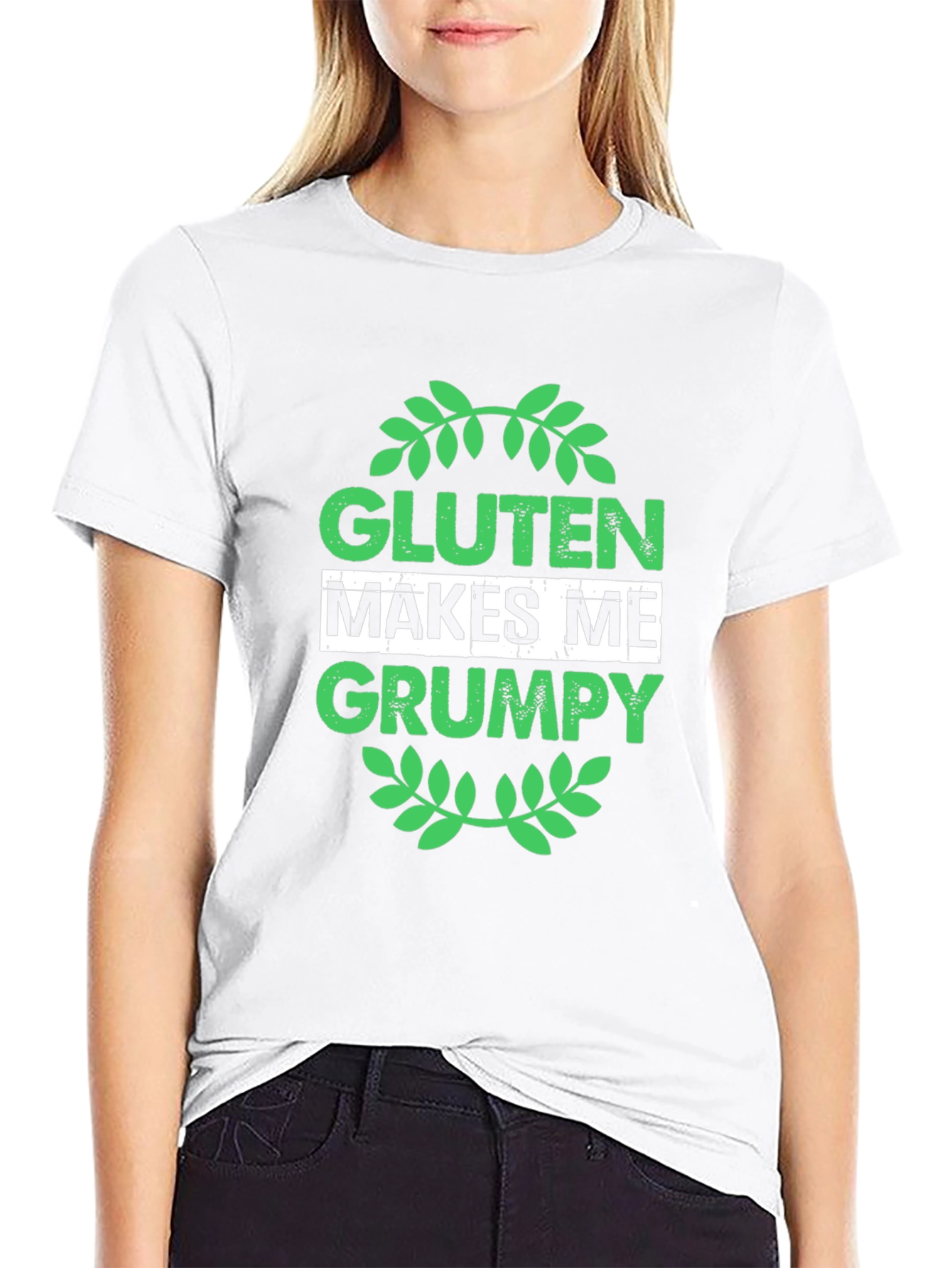 Gluten Makes Me Grumpy T-Shirt - Black
