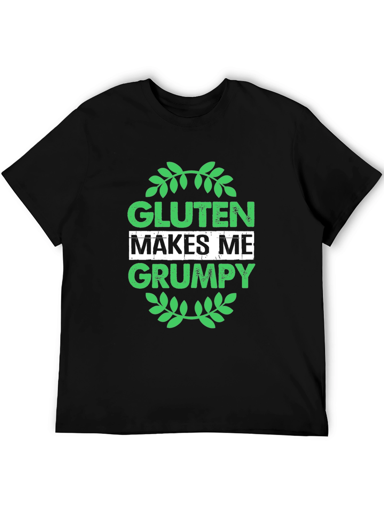 Gluten Makes Me Grumpy T-Shirt - Black