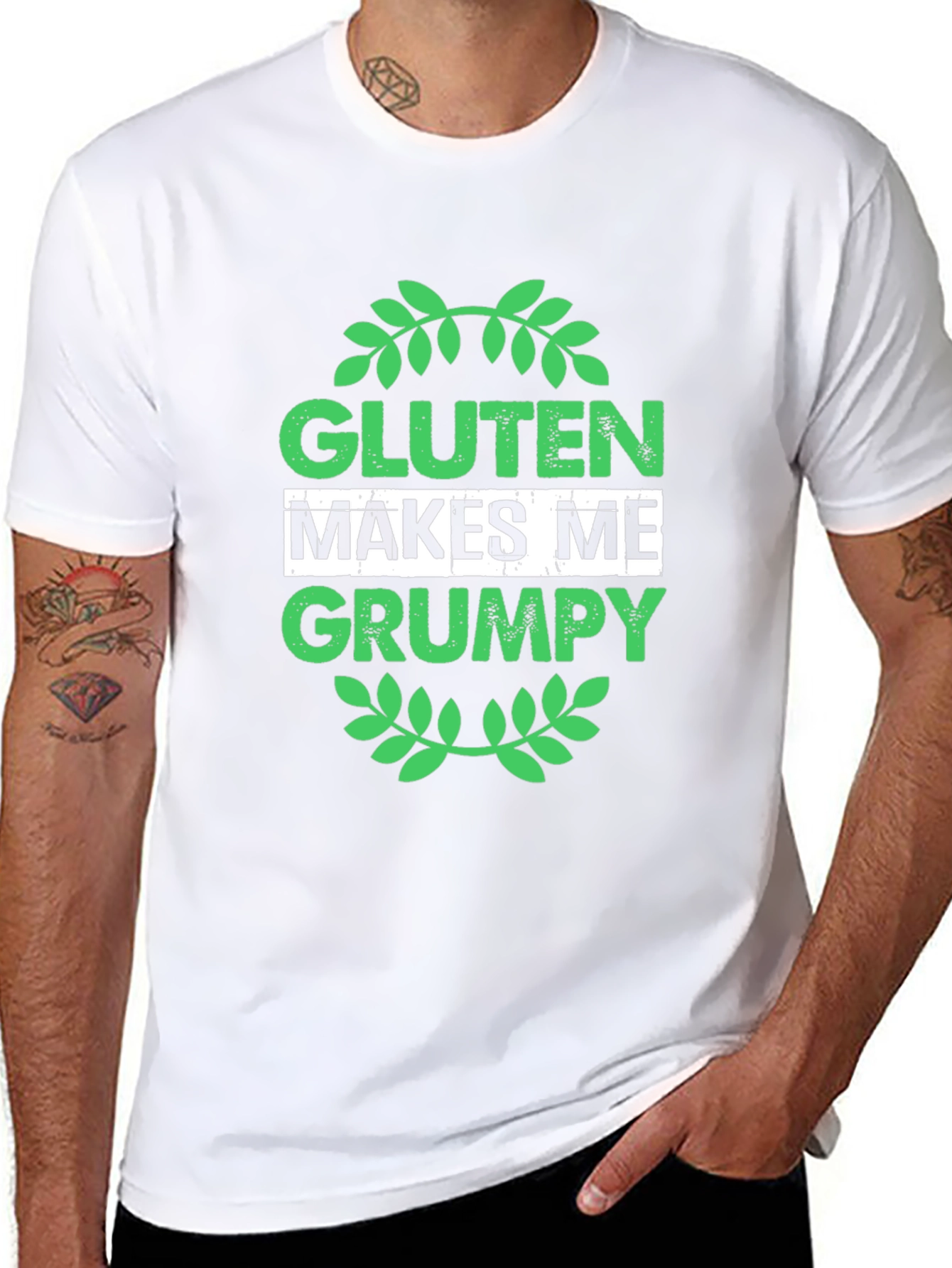 Gluten Makes Me Grumpy T-Shirt - Black