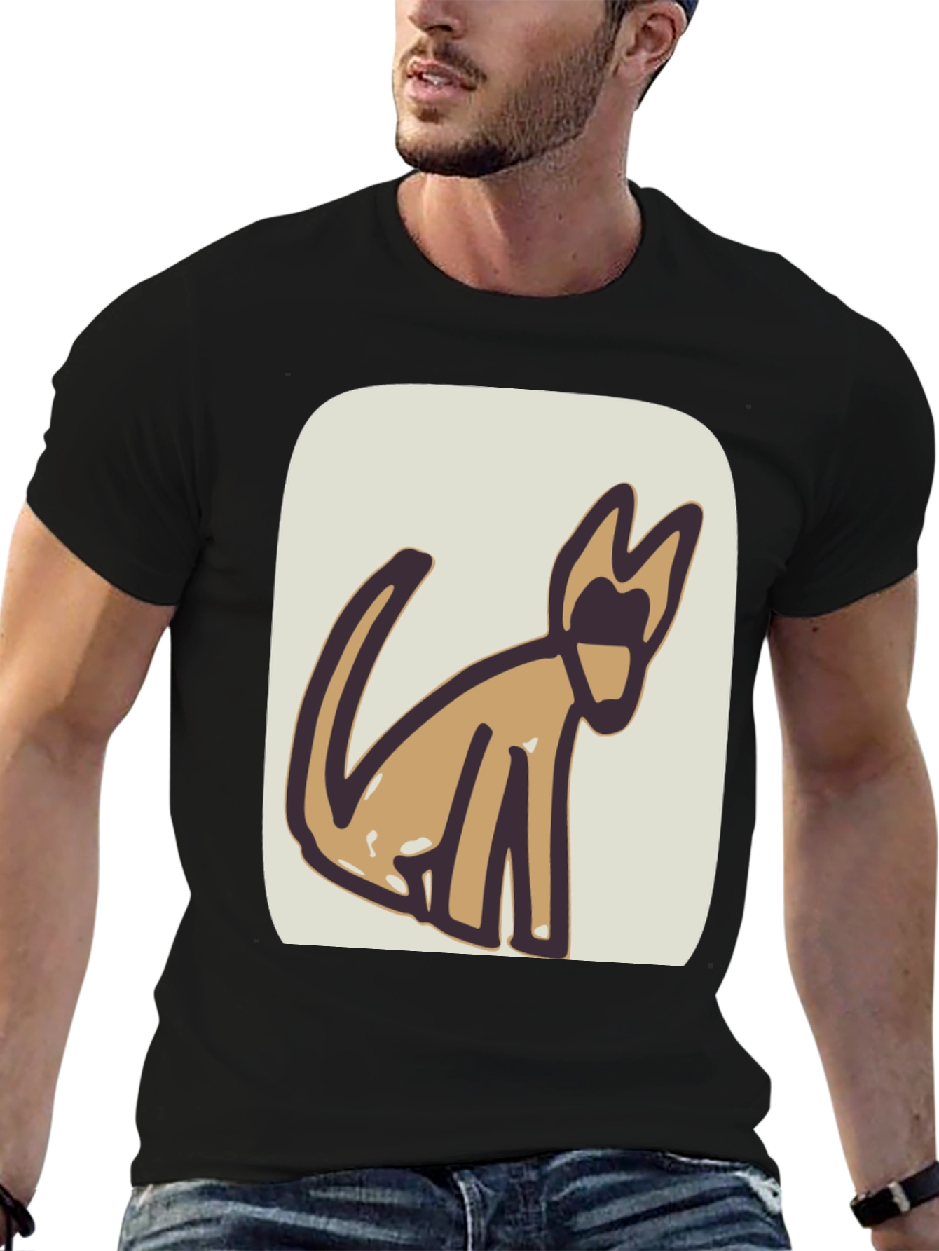 Abstract Dog Graphic Tee - Stylish & Unique