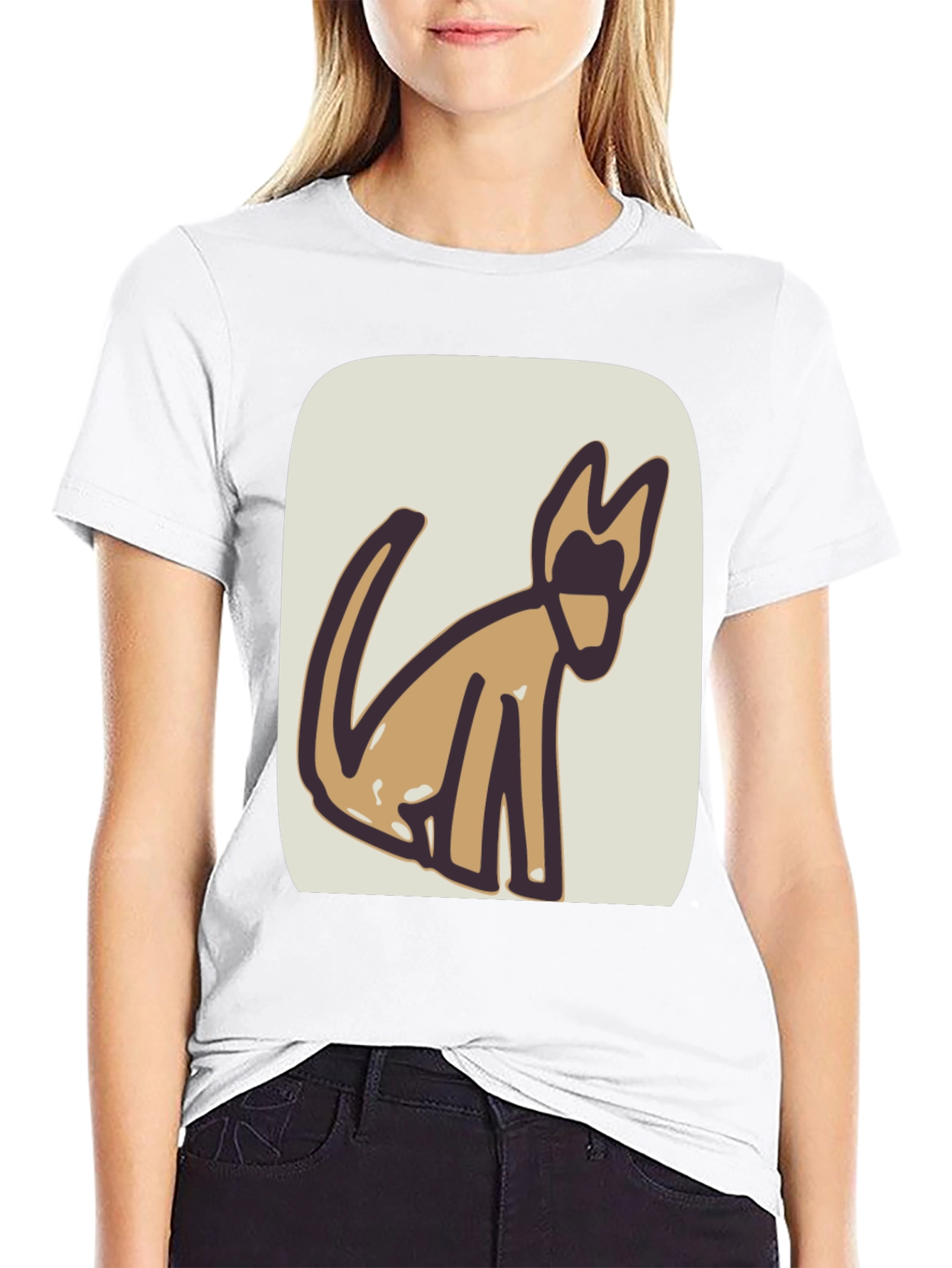 Abstract Dog Graphic Tee - Stylish & Unique