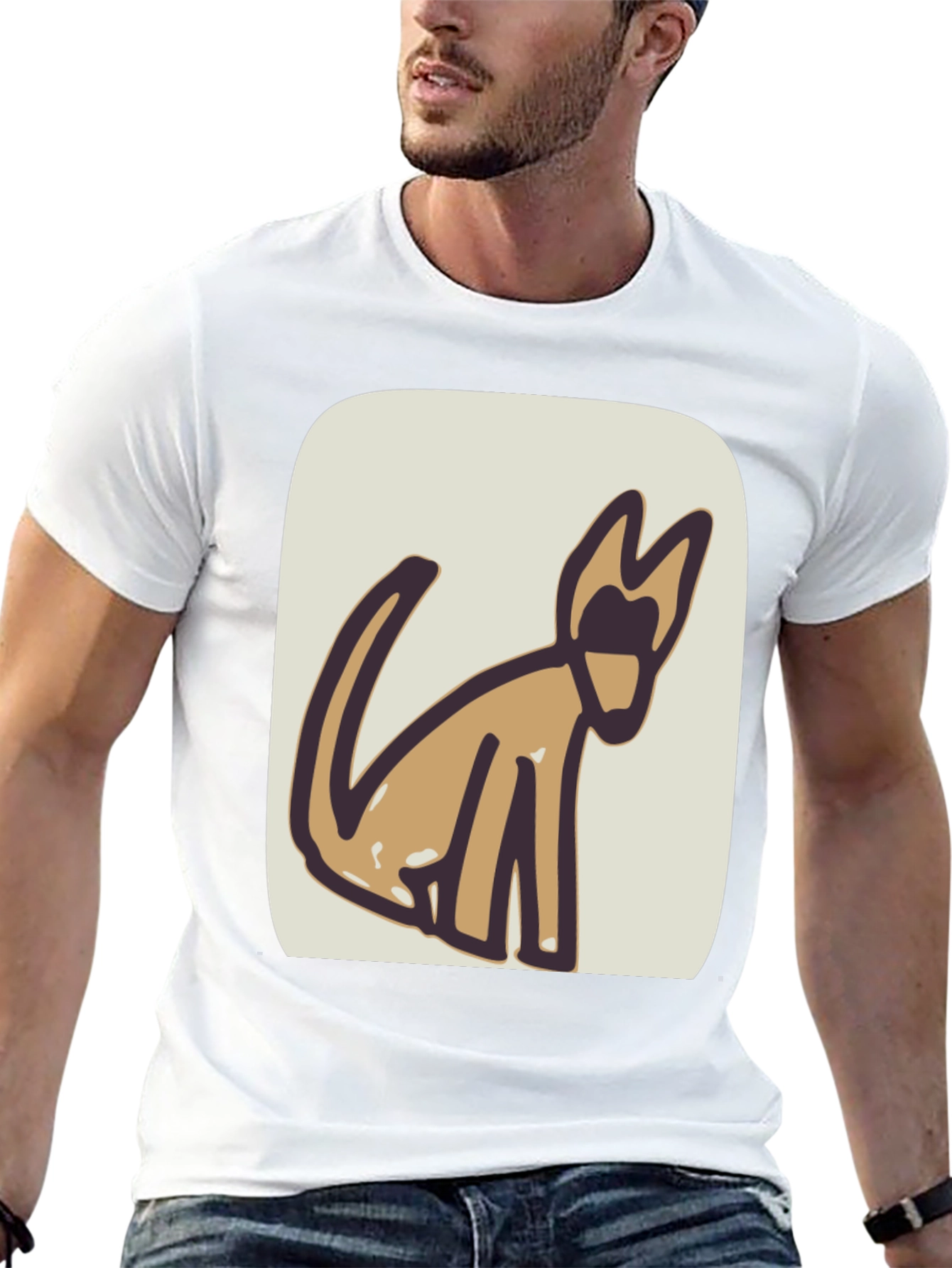Abstract Dog Graphic Tee - Stylish & Unique