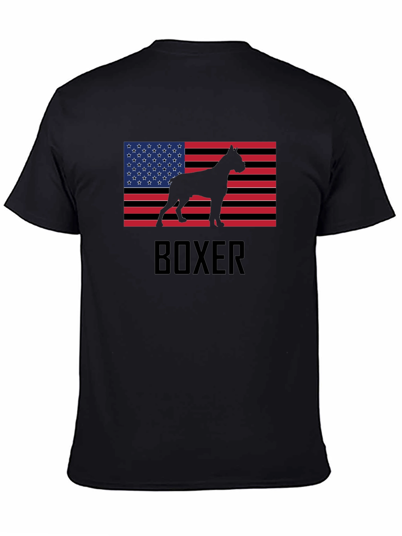 Boxer Dog USA Flag T-Shirt
