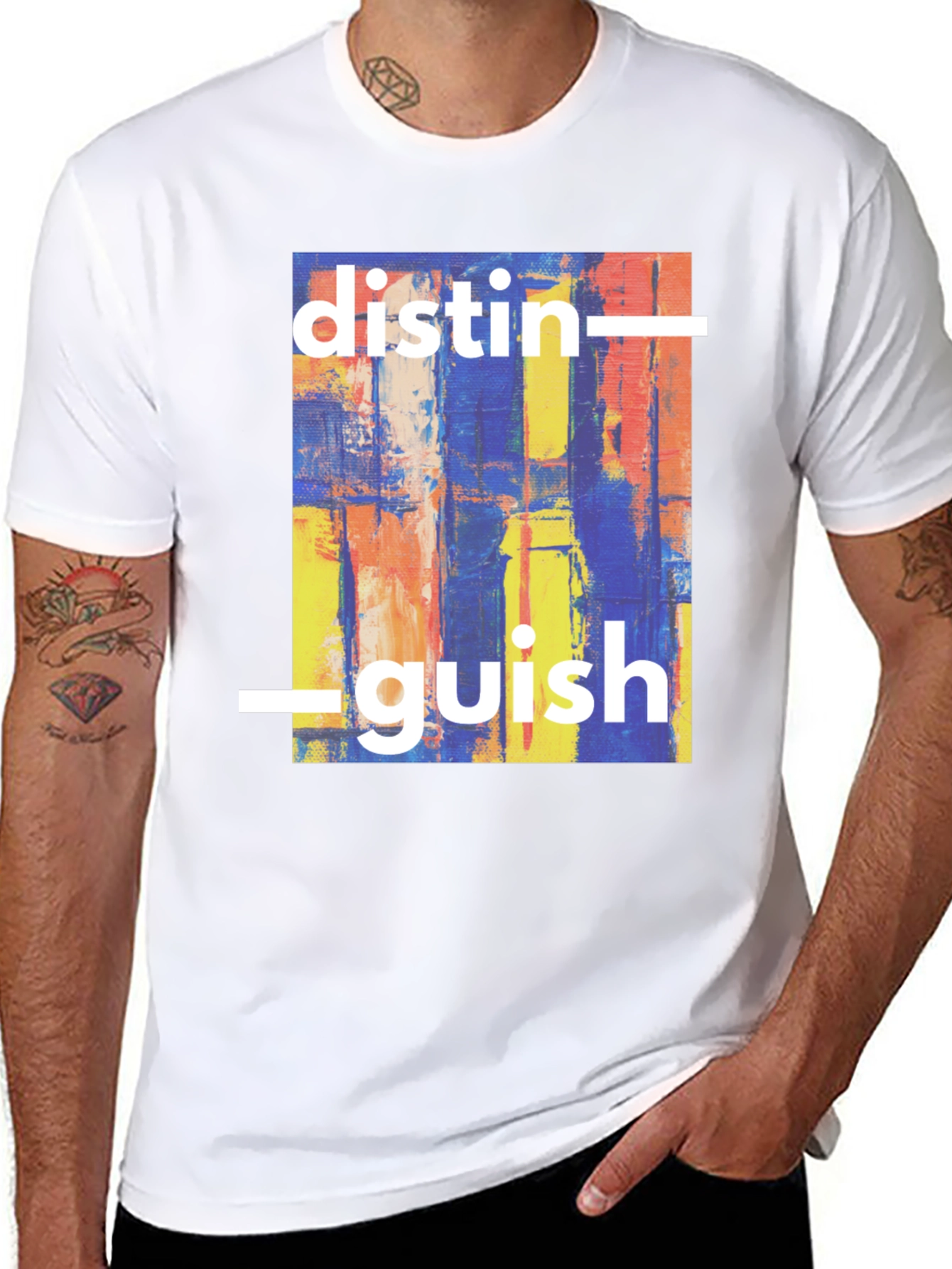 Distinguish Abstract Art Graphic T-Shirt