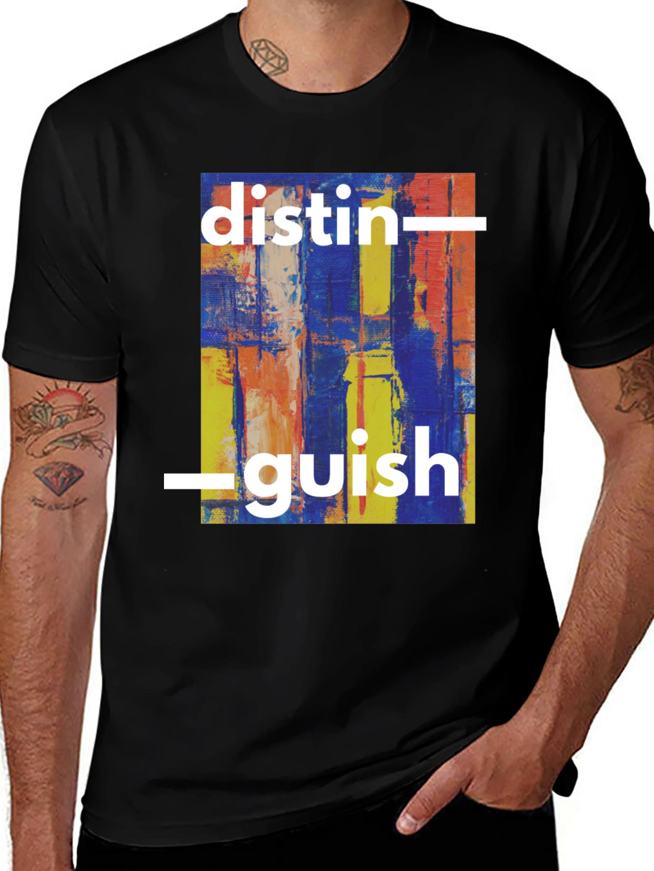 Distinguish Abstract Art Graphic T-Shirt