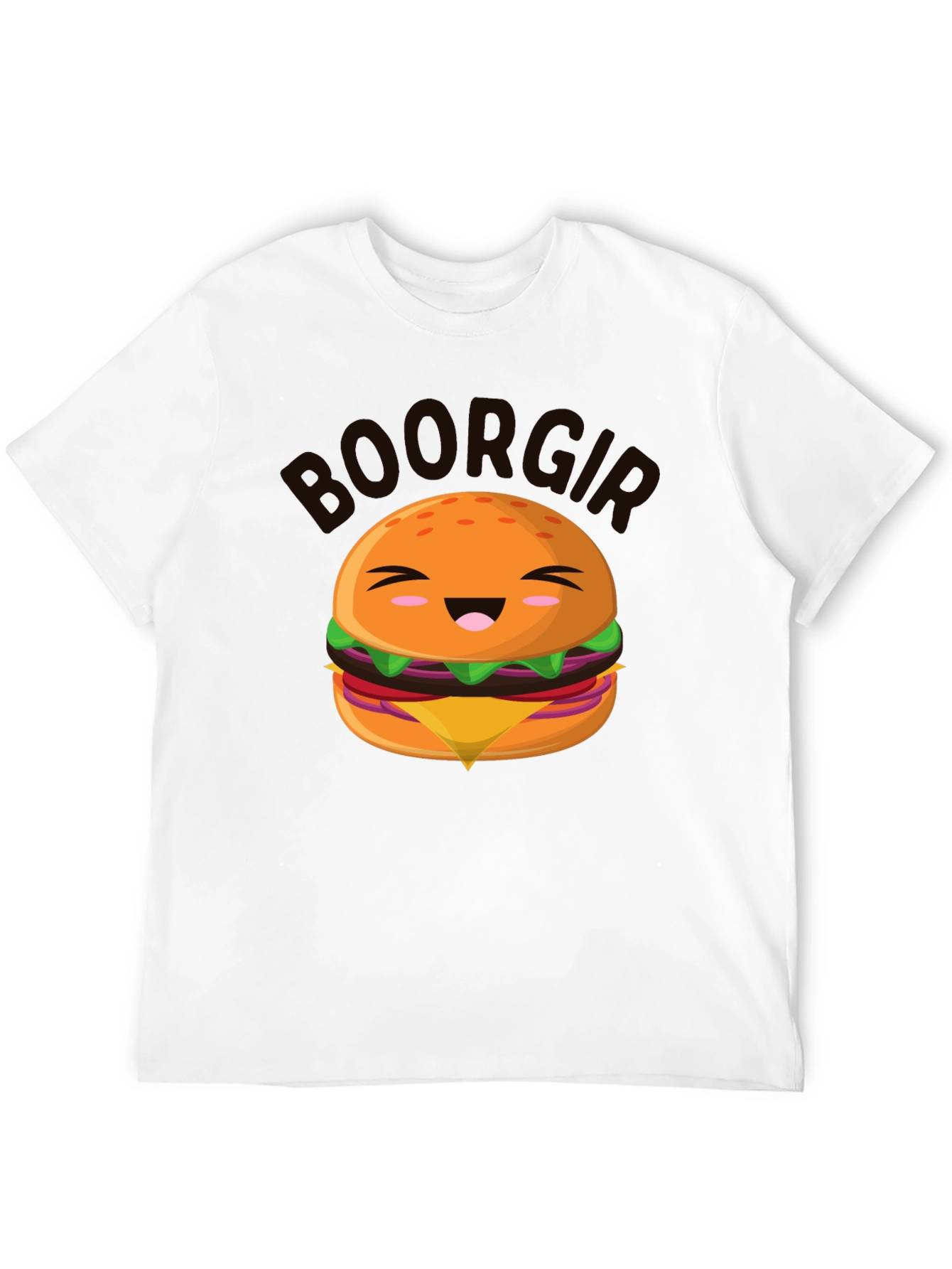 Cute Boorgir Graphic Tee - Black Cotton T-Shirt
