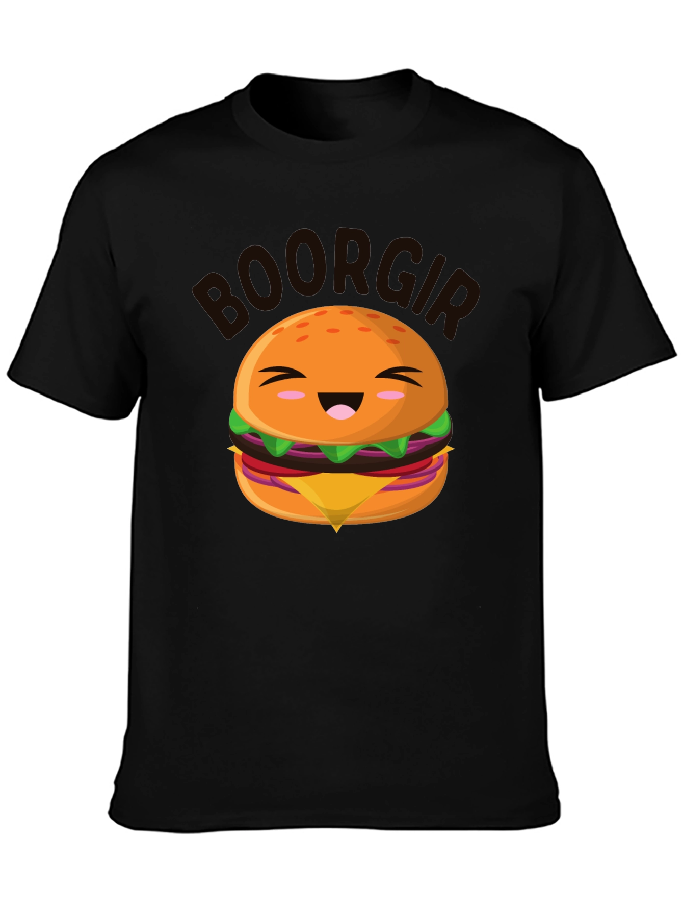 Cute Boorgir Graphic Tee - Black Cotton T-Shirt