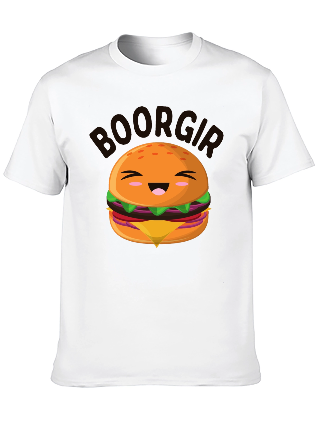 Cute Boorgir Graphic Tee - Black Cotton T-Shirt