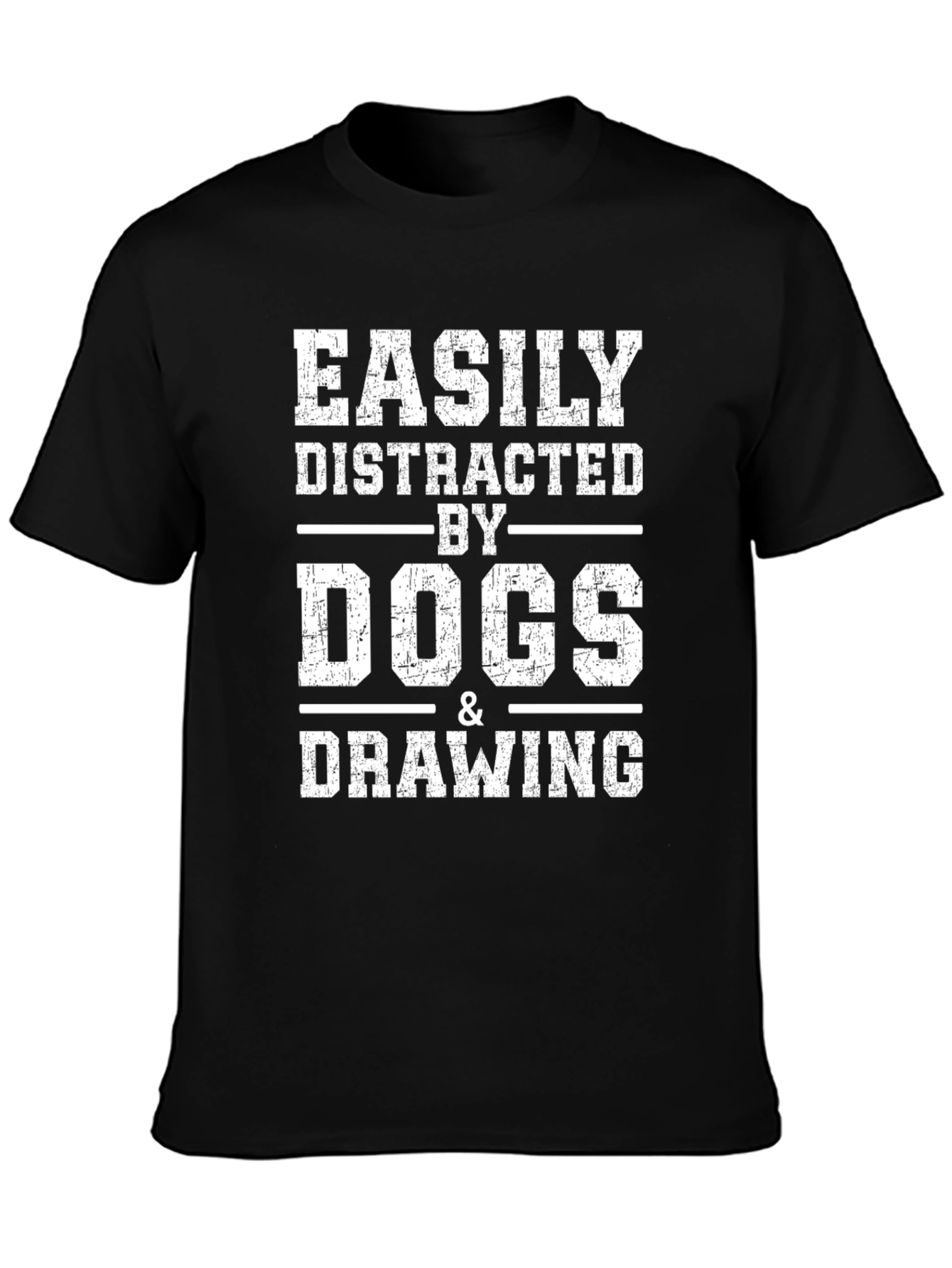 Easily Distracted By Dogs & Drawing T-Shirt