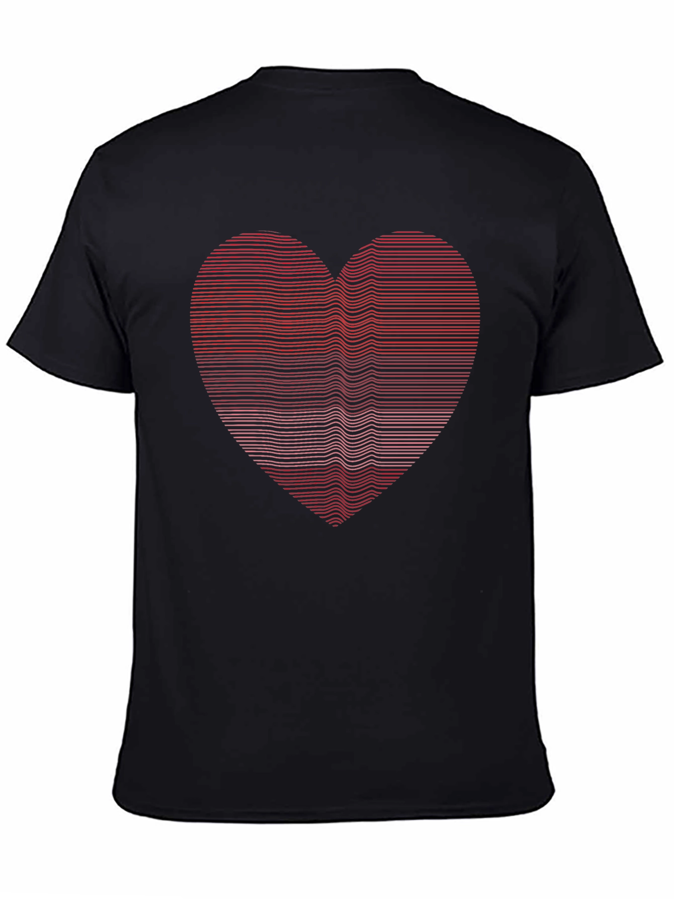 Heart Lines Graphic Tee - Modern Casual Shirt