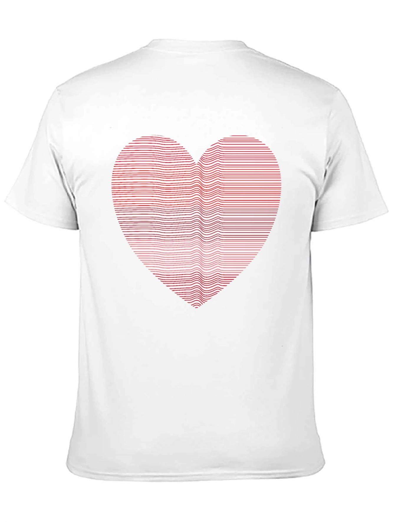 Heart Lines Graphic Tee - Modern Casual Shirt