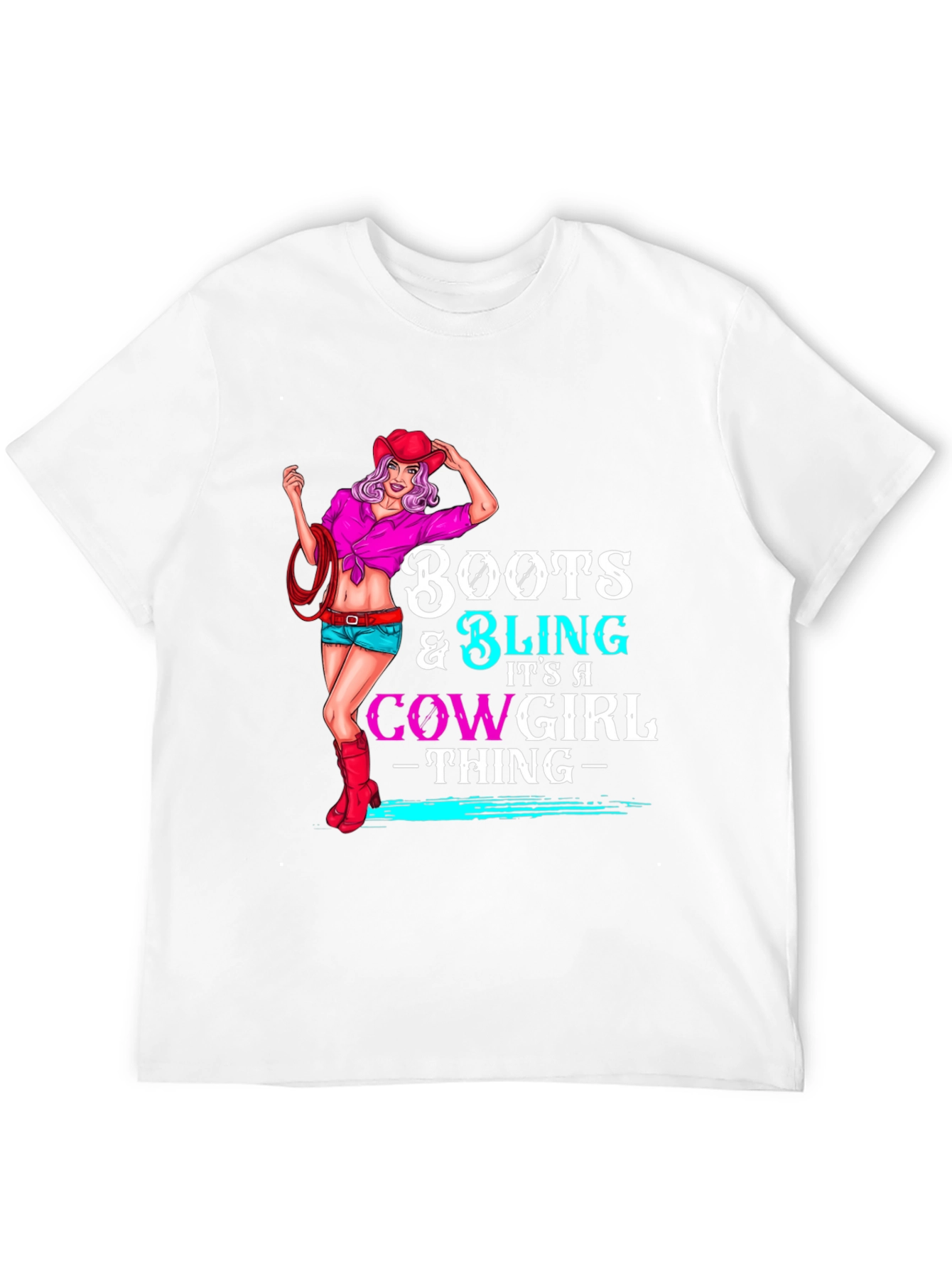 Boots & Bling Cowgirl Graphic Tee