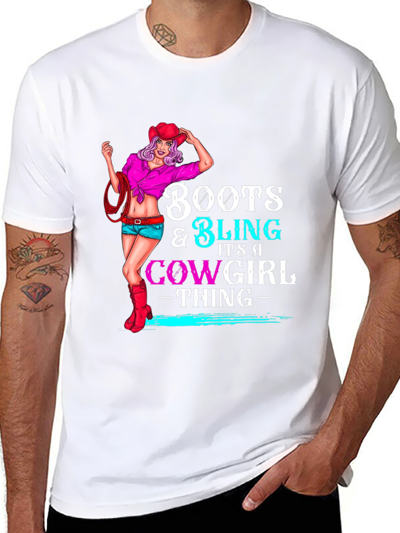 Boots & Bling Cowgirl Graphic Tee