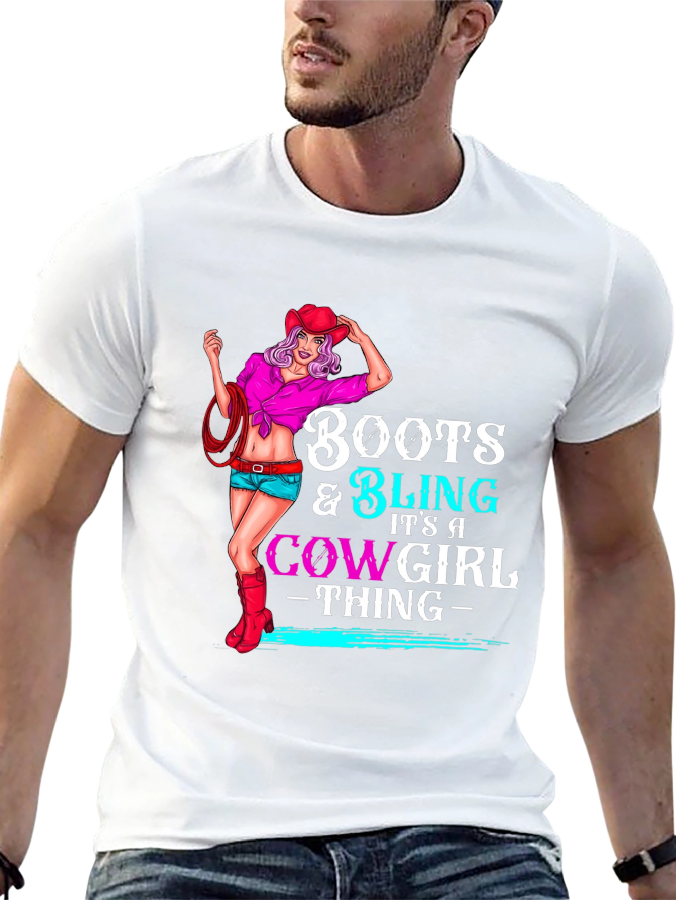 Boots & Bling Cowgirl Graphic Tee