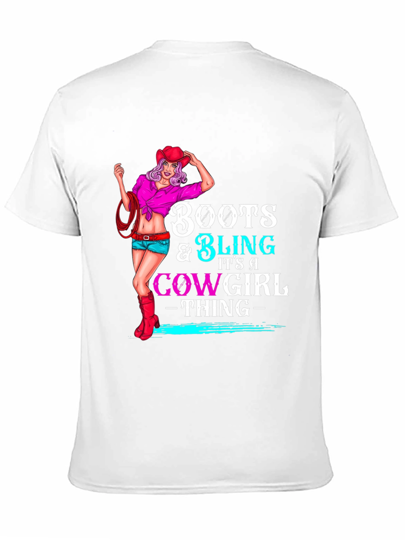 Boots & Bling Cowgirl Graphic Tee