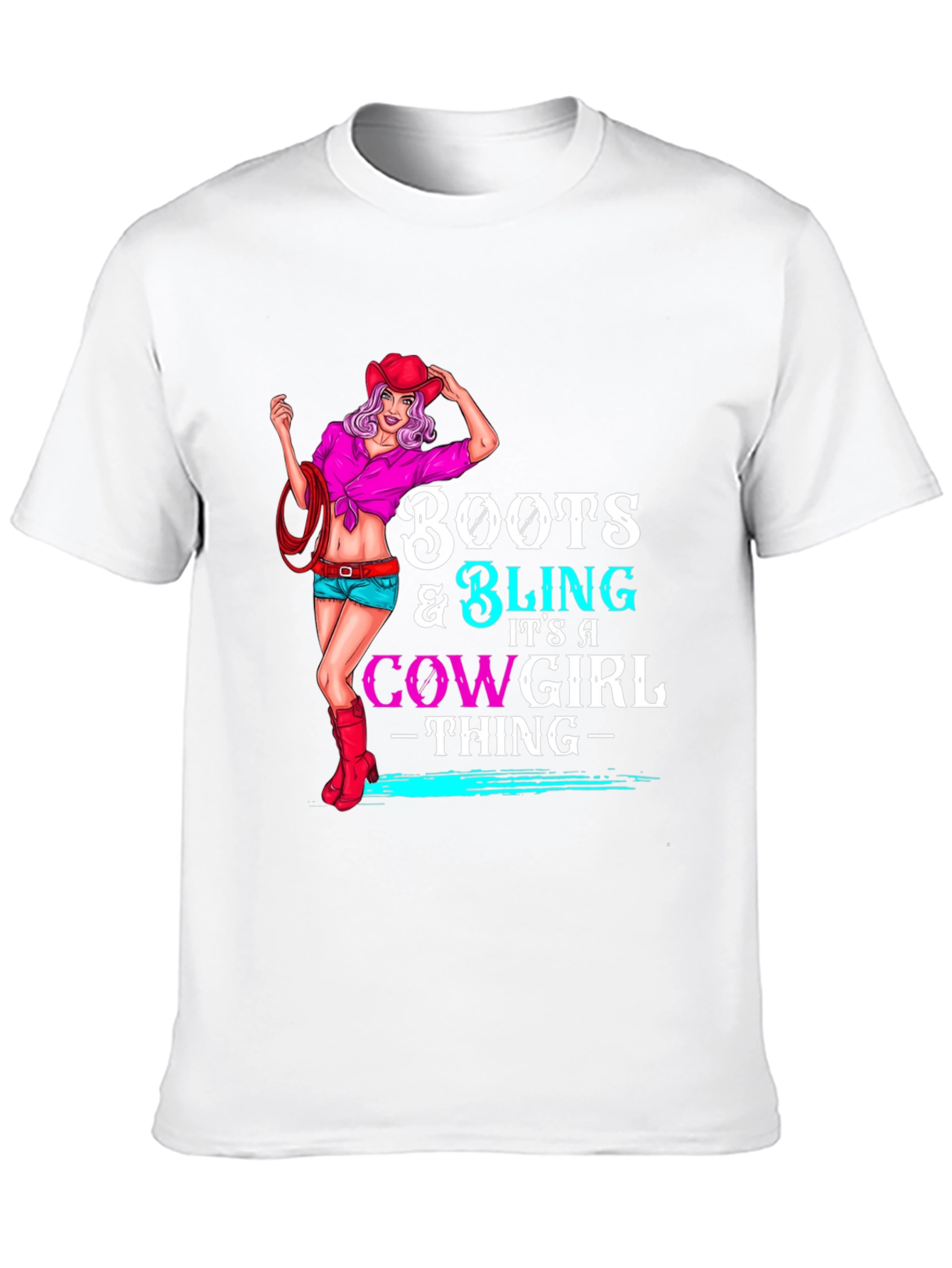 Boots & Bling Cowgirl Graphic Tee