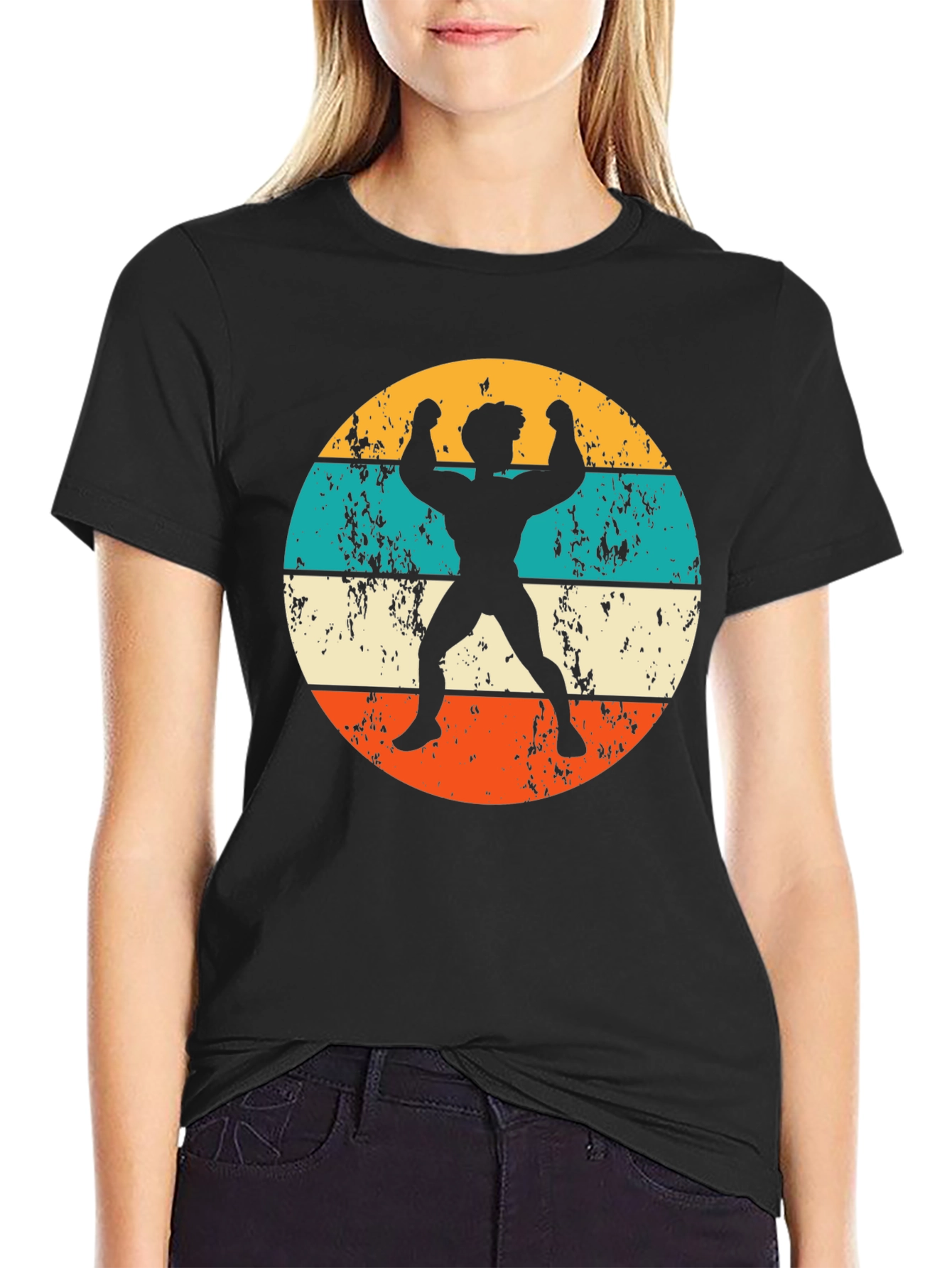 Retro Bodybuilder Graphic T-Shirt