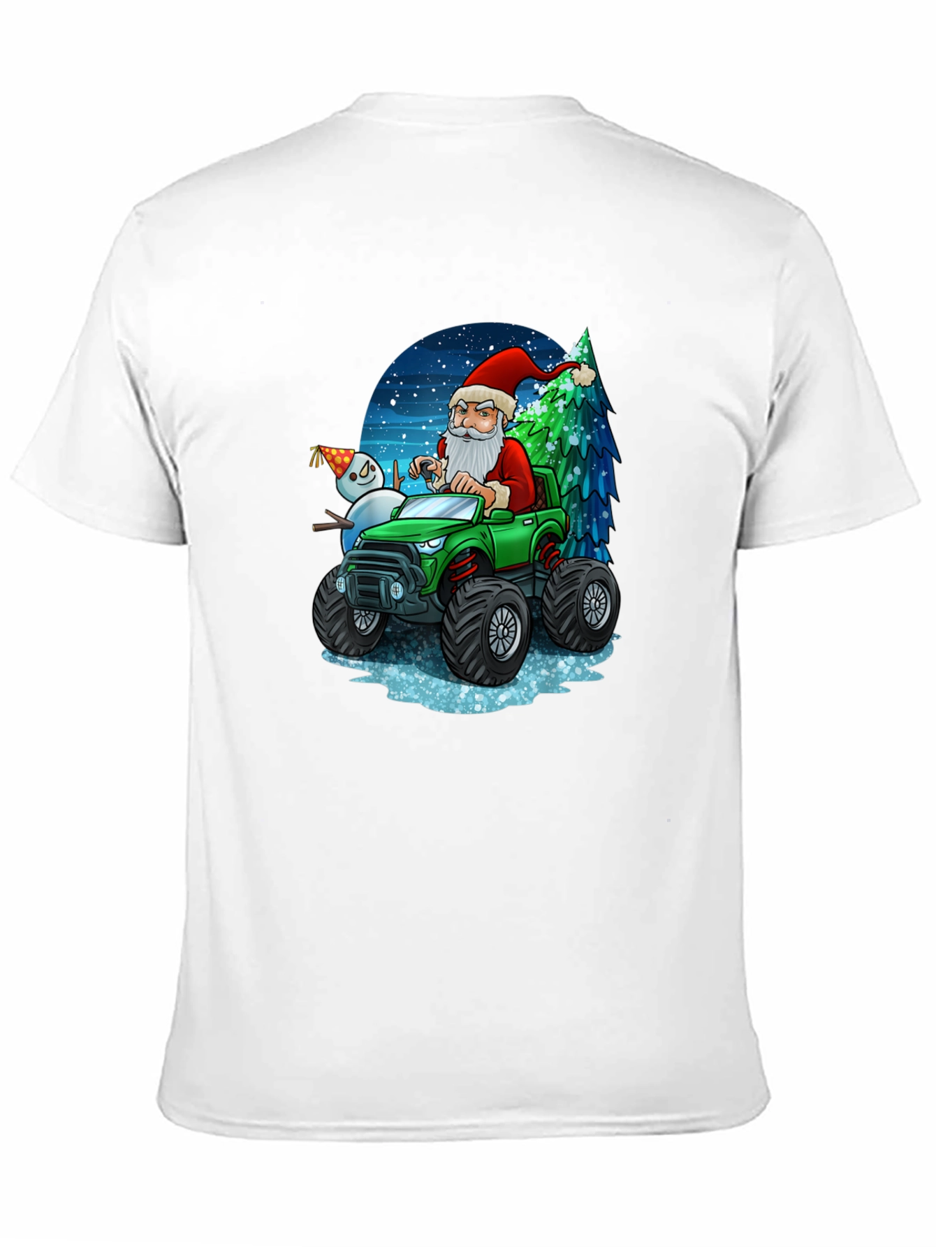 Santas Monster Truck Christmas T-Shirt