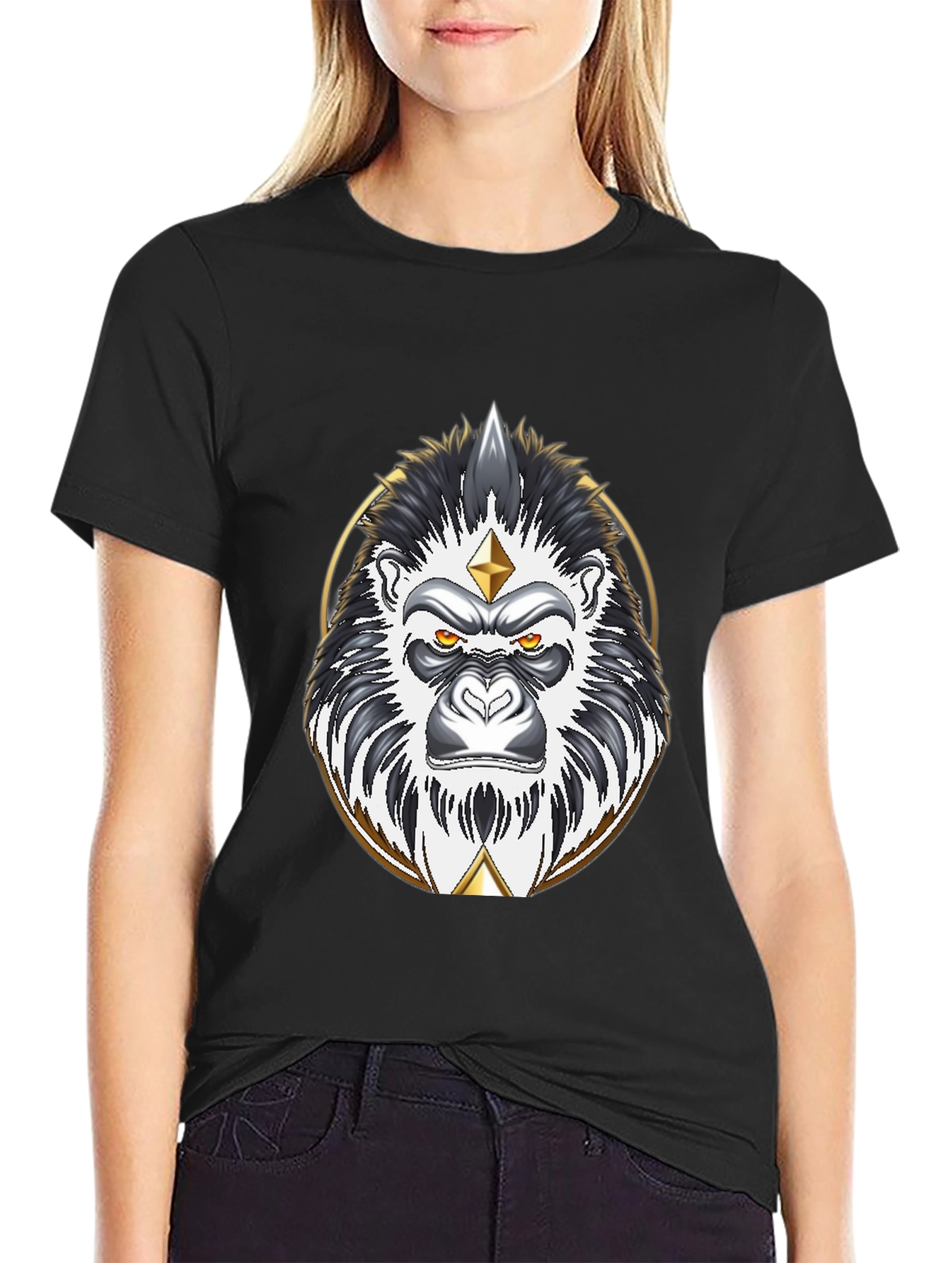 Diamond Gorilla Graphic Tee - Black T-Shirt