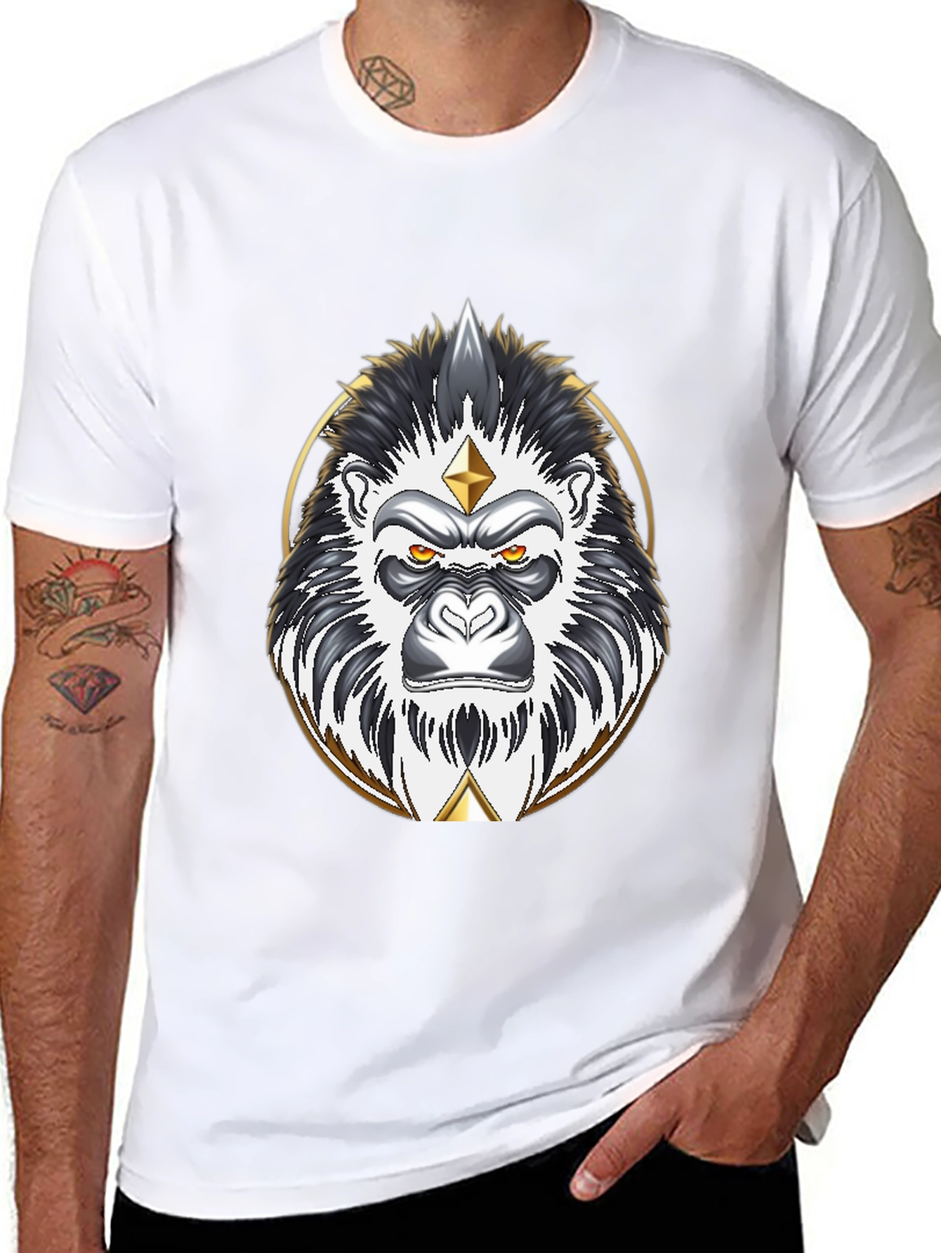 Diamond Gorilla Graphic Tee - Black T-Shirt