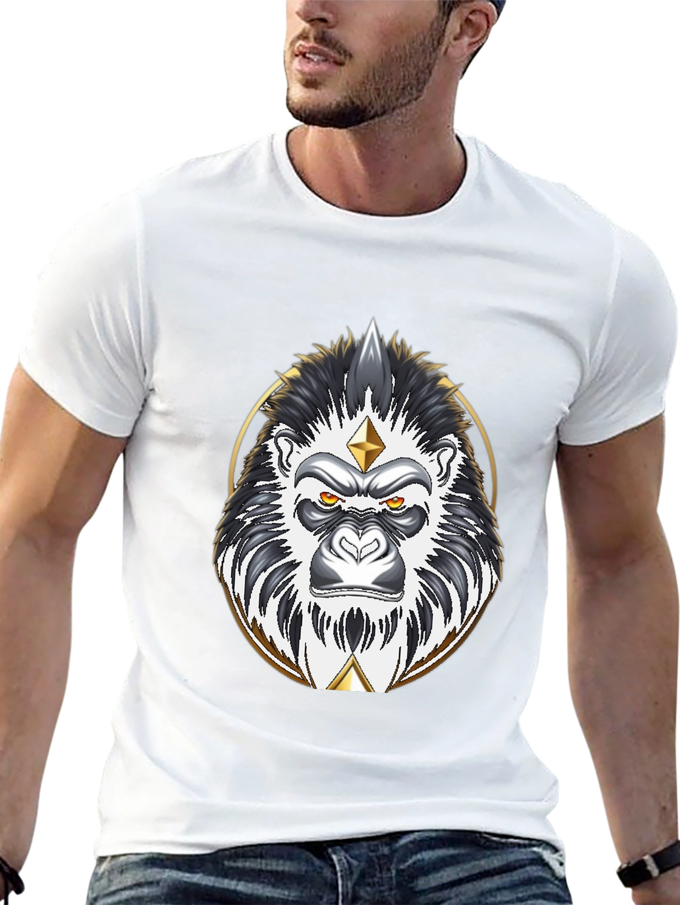 Diamond Gorilla Graphic Tee - Black T-Shirt