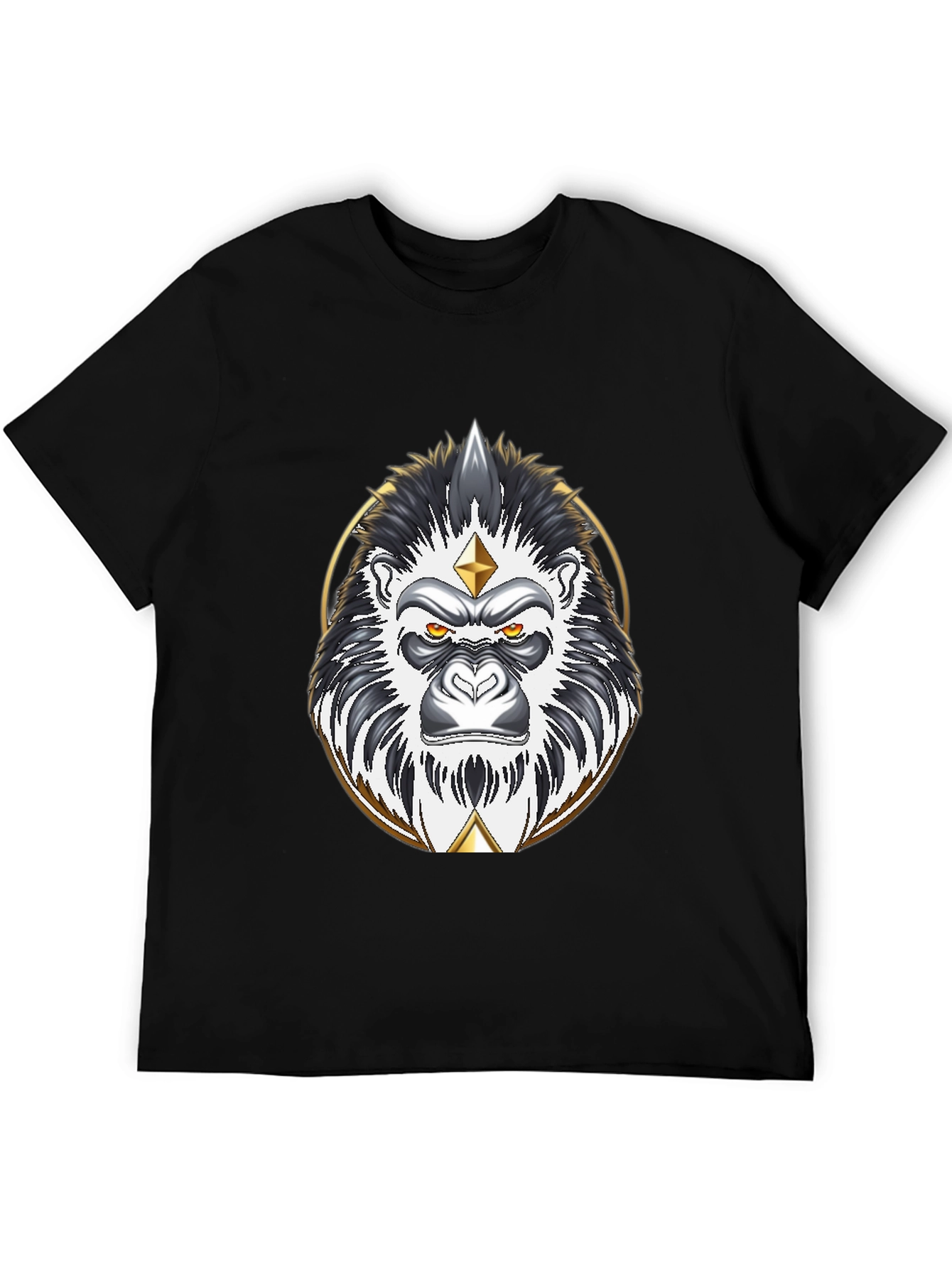 Diamond Gorilla Graphic Tee - Black T-Shirt