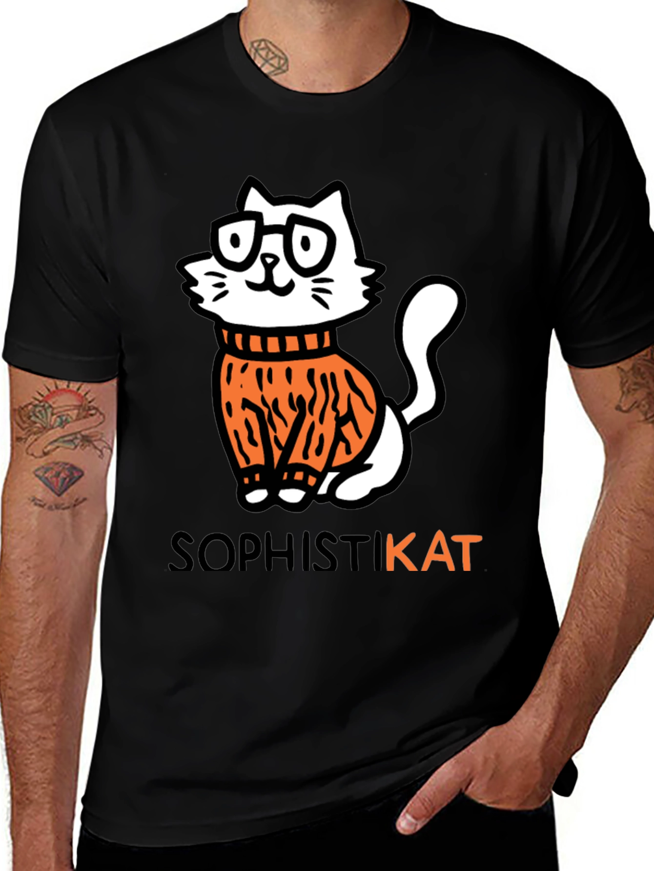 SophistiKAT Tee - Black Cat T-Shirt