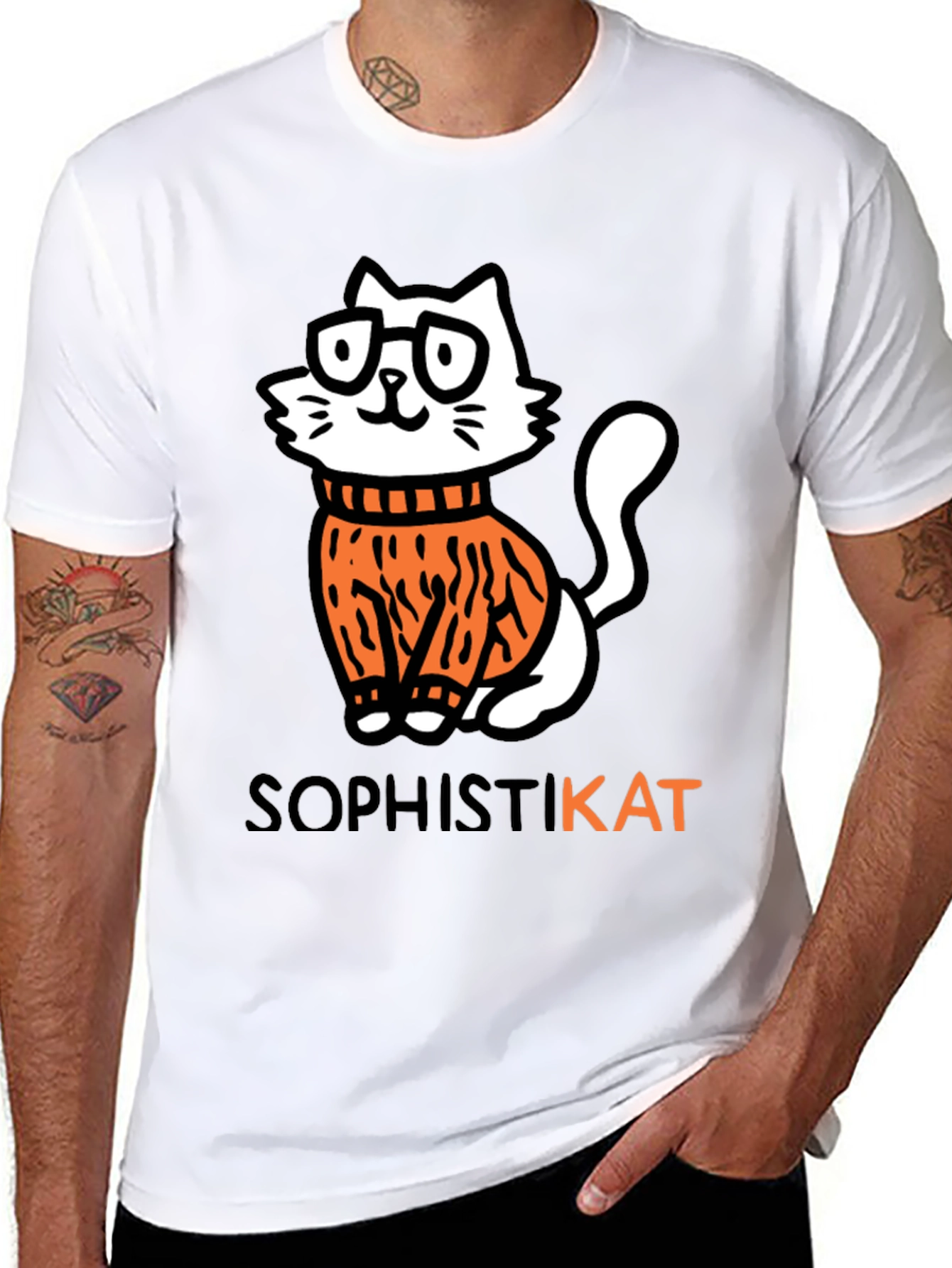SophistiKAT Tee - Black Cat T-Shirt