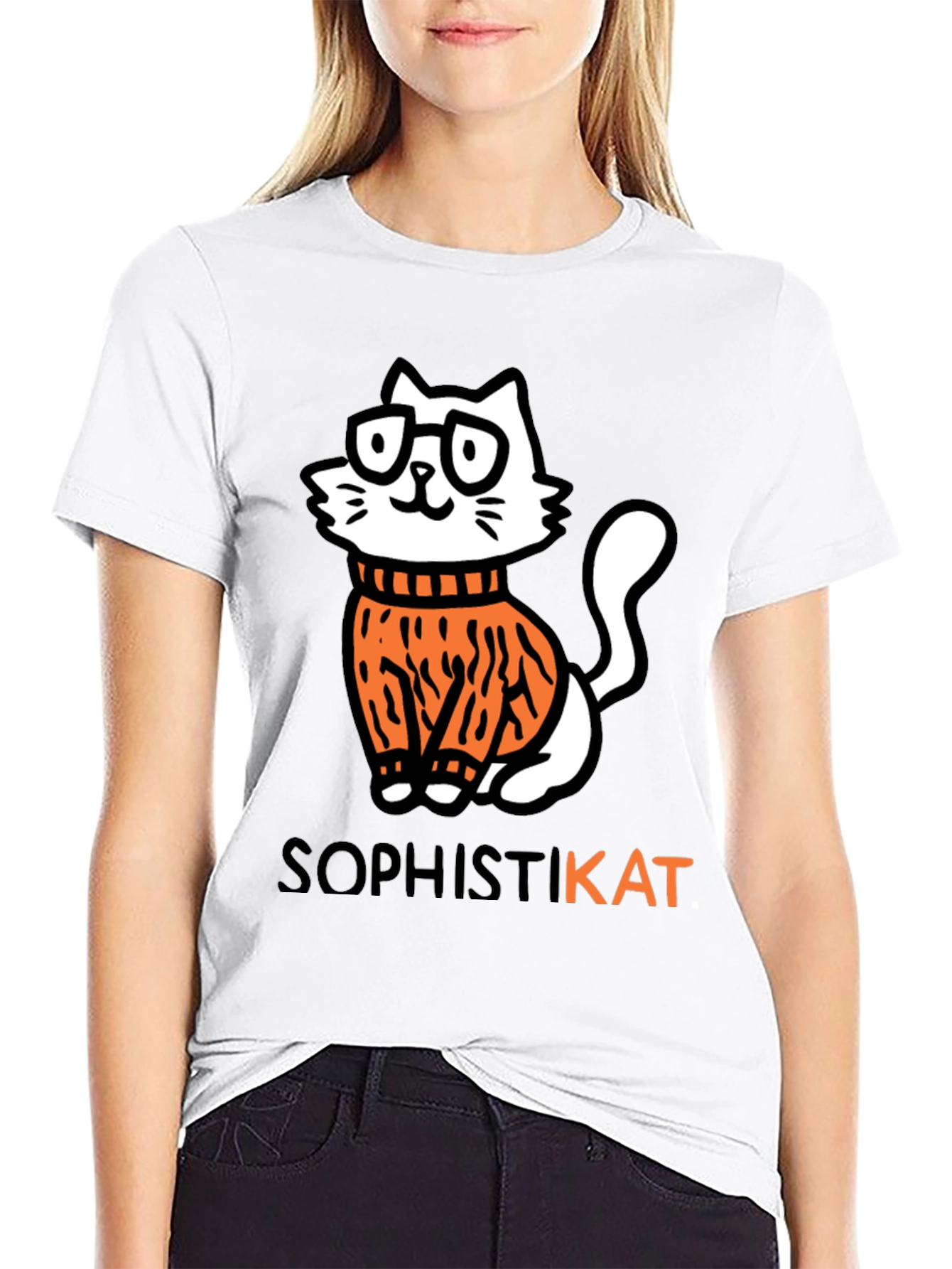 SophistiKAT Tee - Black Cat T-Shirt