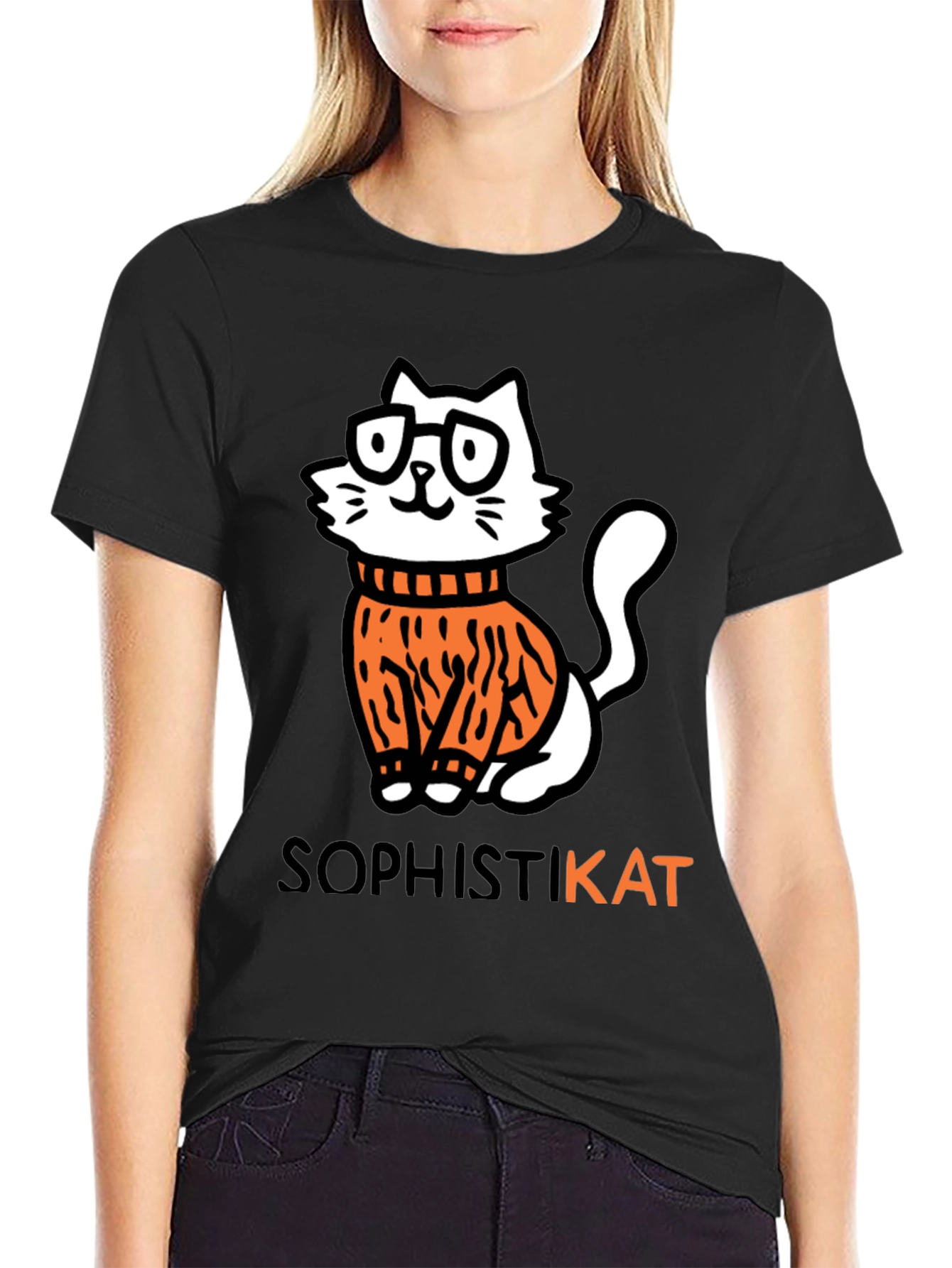 SophistiKAT Tee - Black Cat T-Shirt
