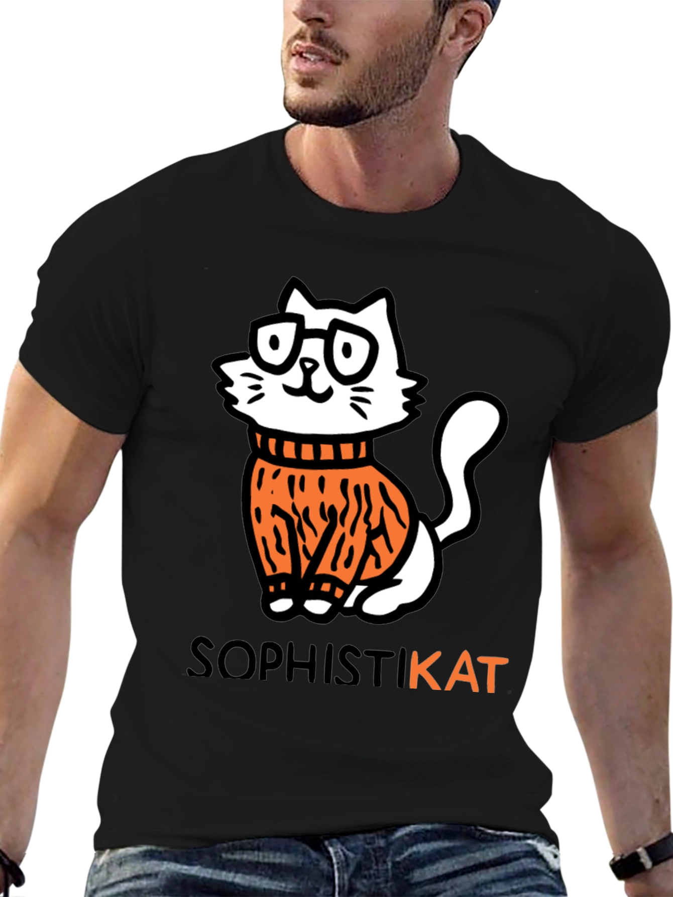 SophistiKAT Tee - Black Cat T-Shirt