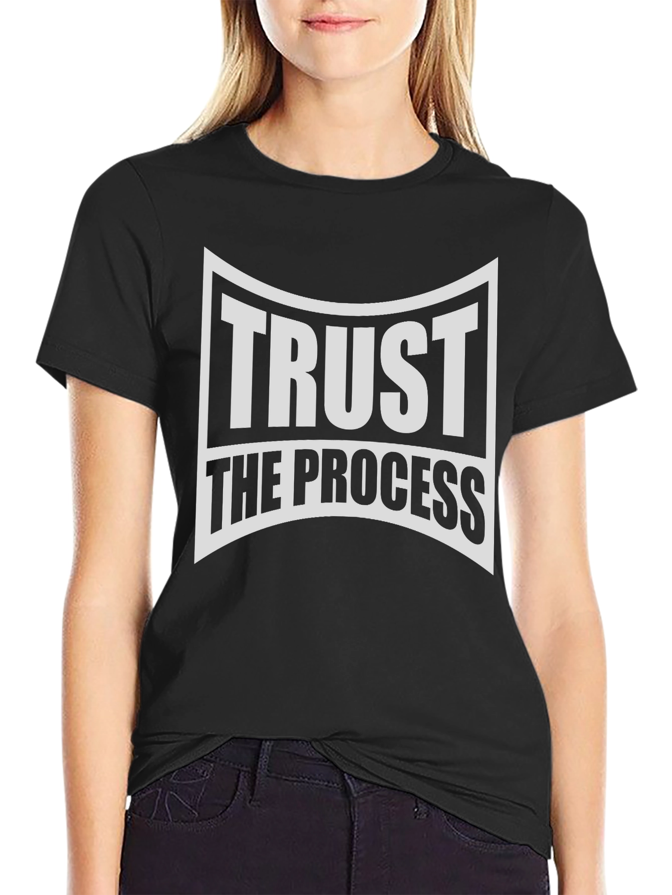 Trust the Process Graphic T-Shirt - Black
