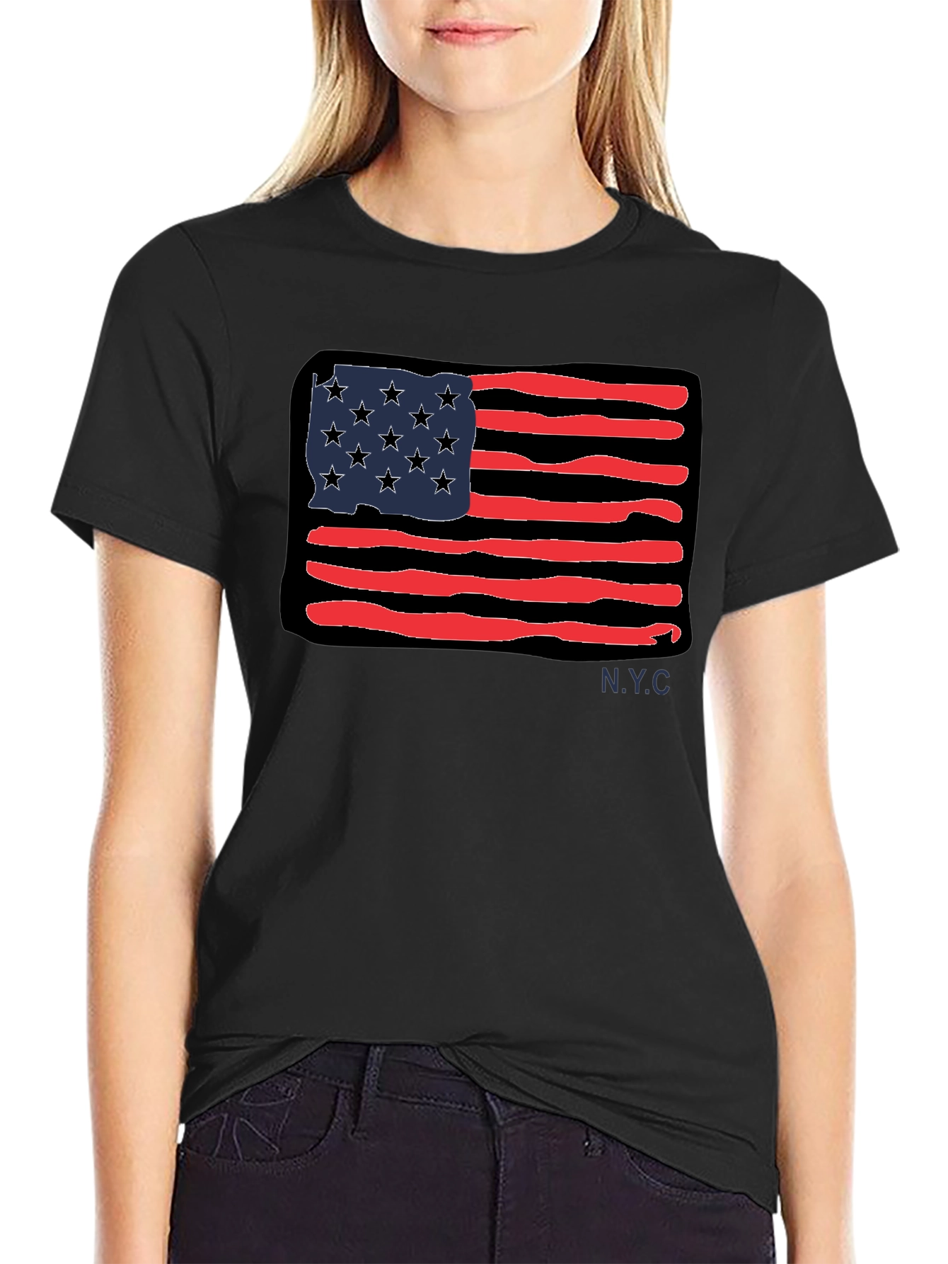 American Flag Graphic Tee - NYC Pride