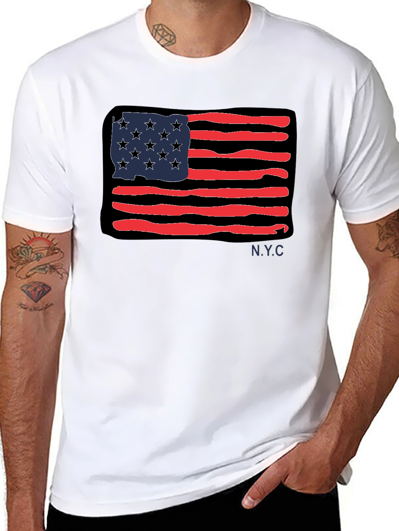 American Flag Graphic Tee - NYC Pride
