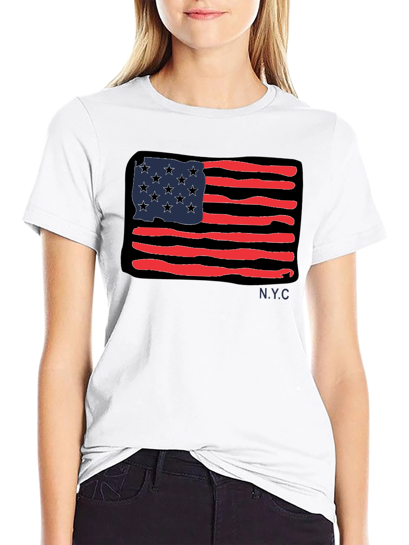 American Flag Graphic Tee - NYC Pride