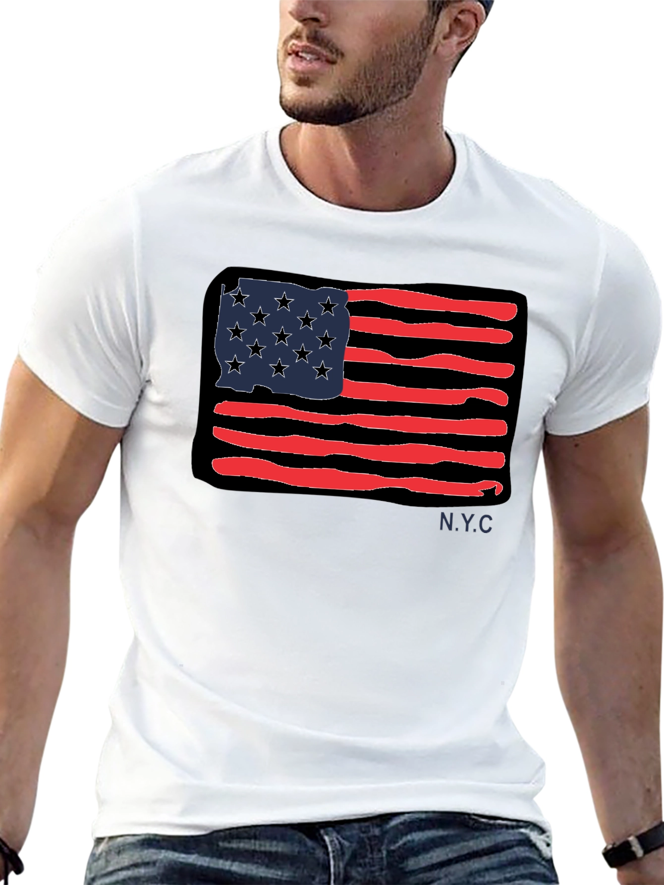 American Flag Graphic Tee - NYC Pride