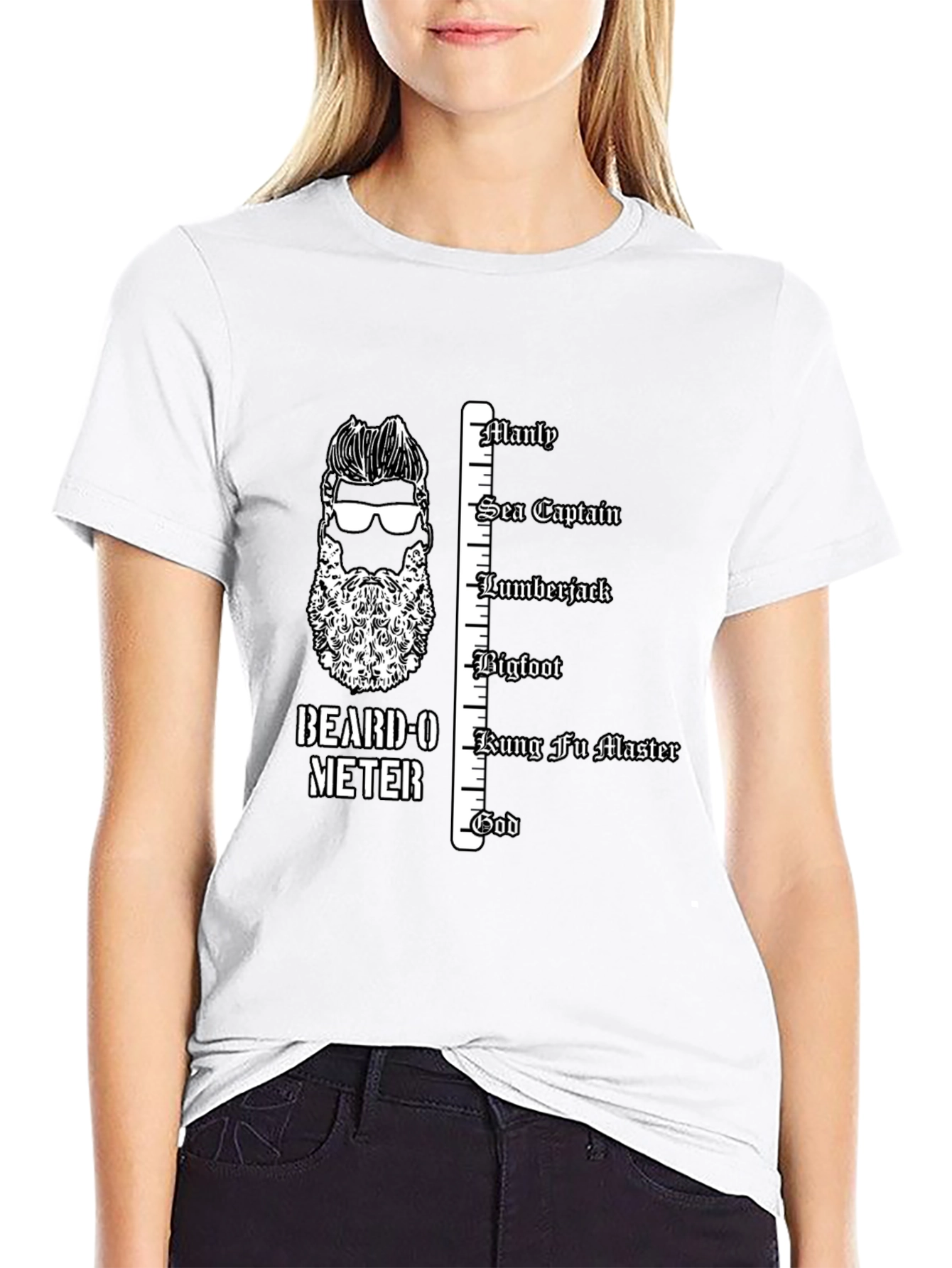 Beard-O-Meter Graphic Tee - Manly Humor T-Shirt