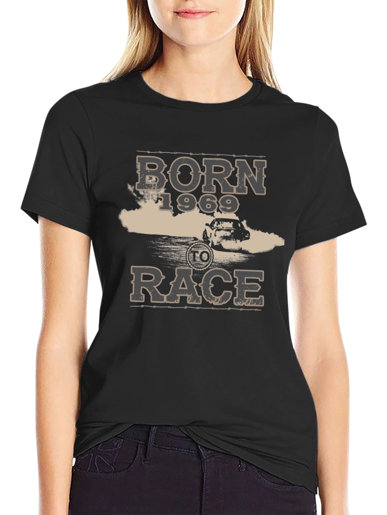 Born 1969 To Race Black Graphic T-Shirt