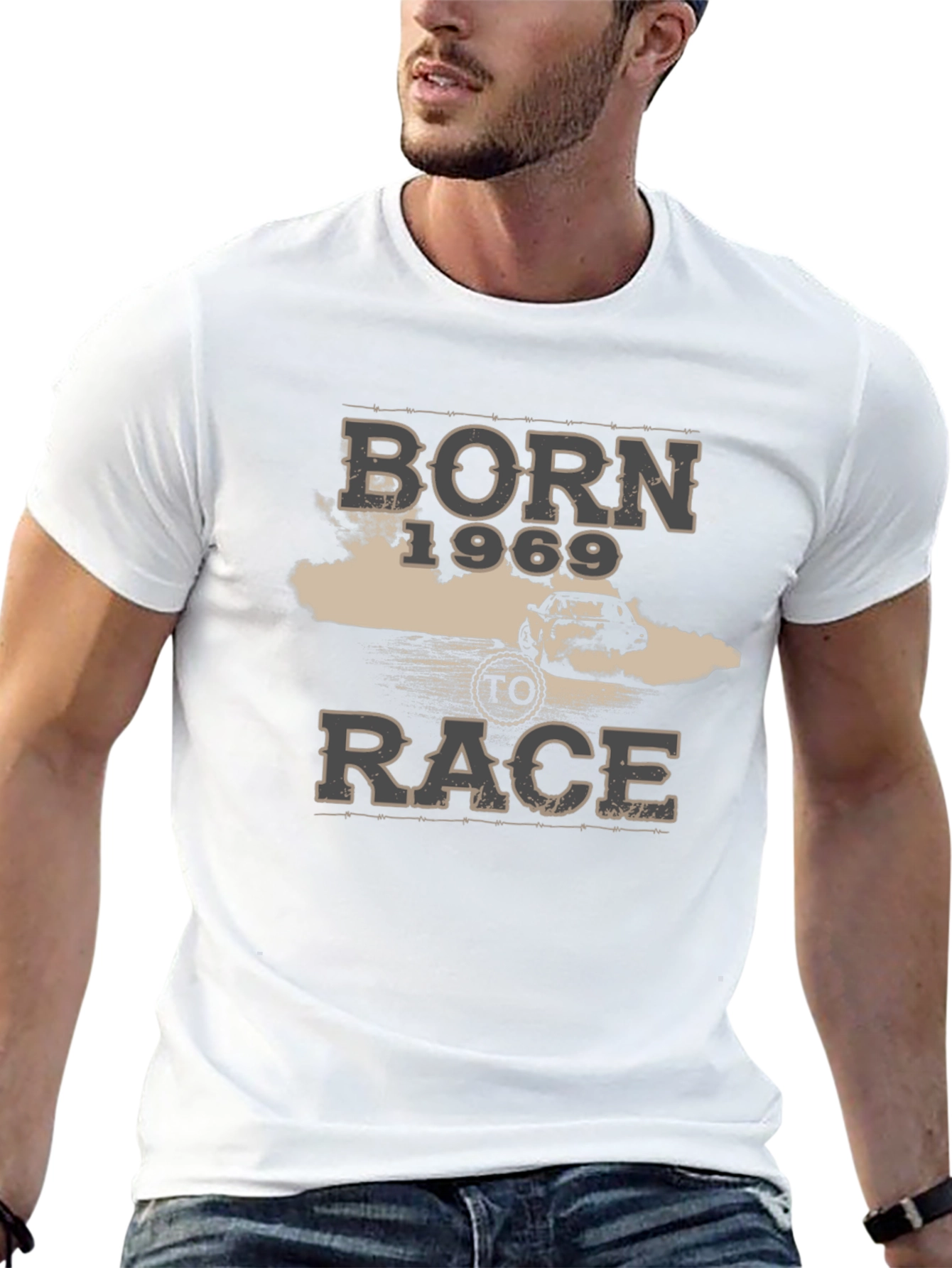 Born 1969 To Race Black Graphic T-Shirt