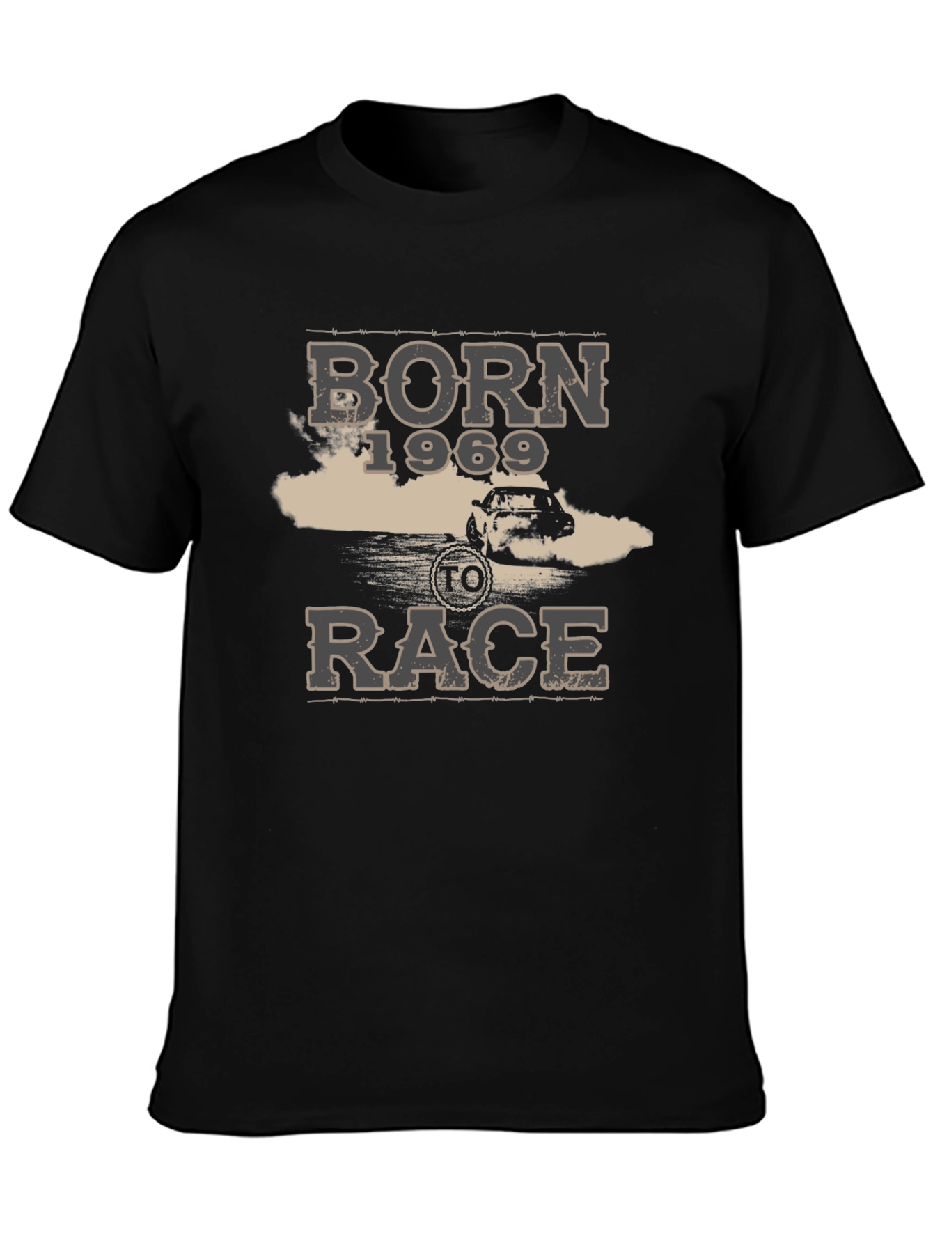 Born 1969 To Race Black Graphic T-Shirt