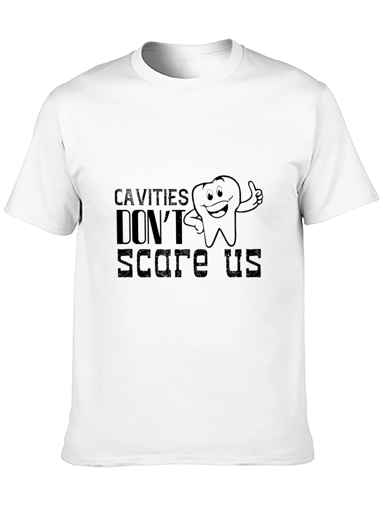 Cavities Dont Scare Us Black Graphic Tee