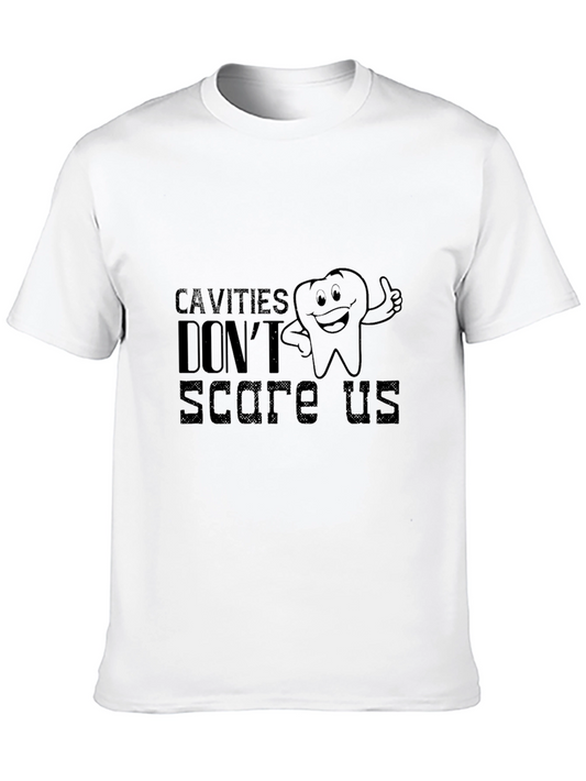 Cavities Dont Scare Us Black Graphic Tee