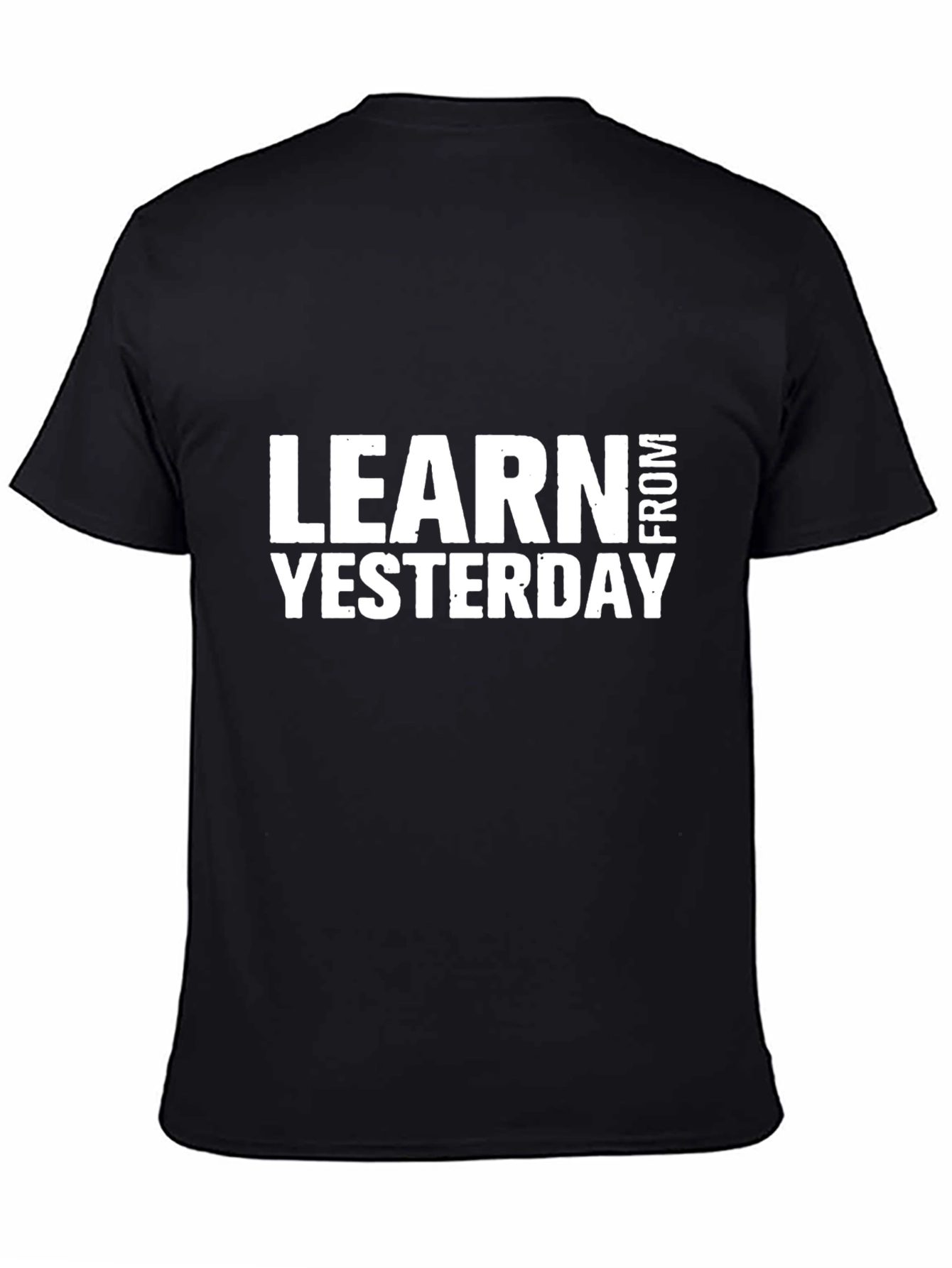 Learn From Yesterday Black Graphic Tee