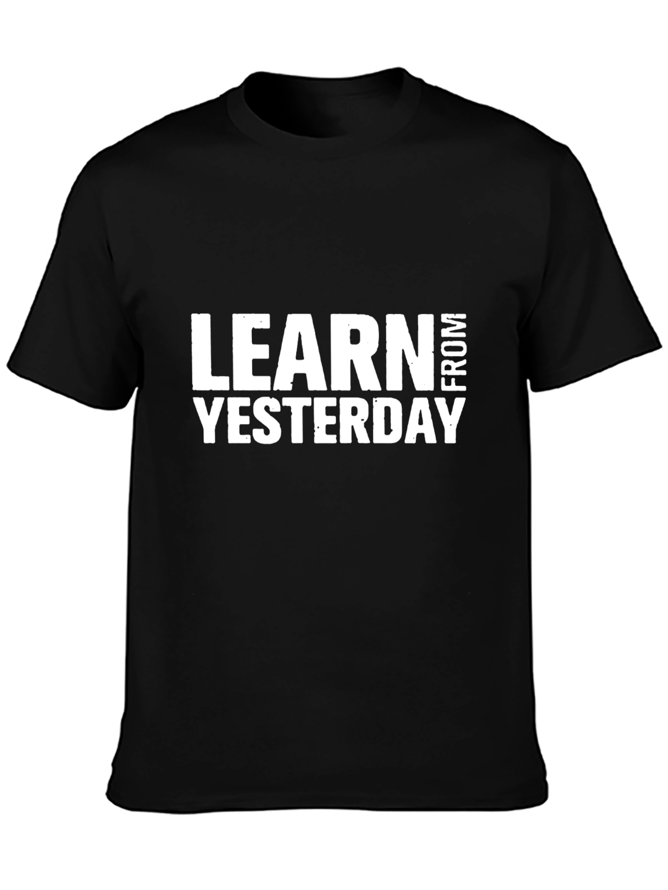 Learn From Yesterday Black Graphic Tee