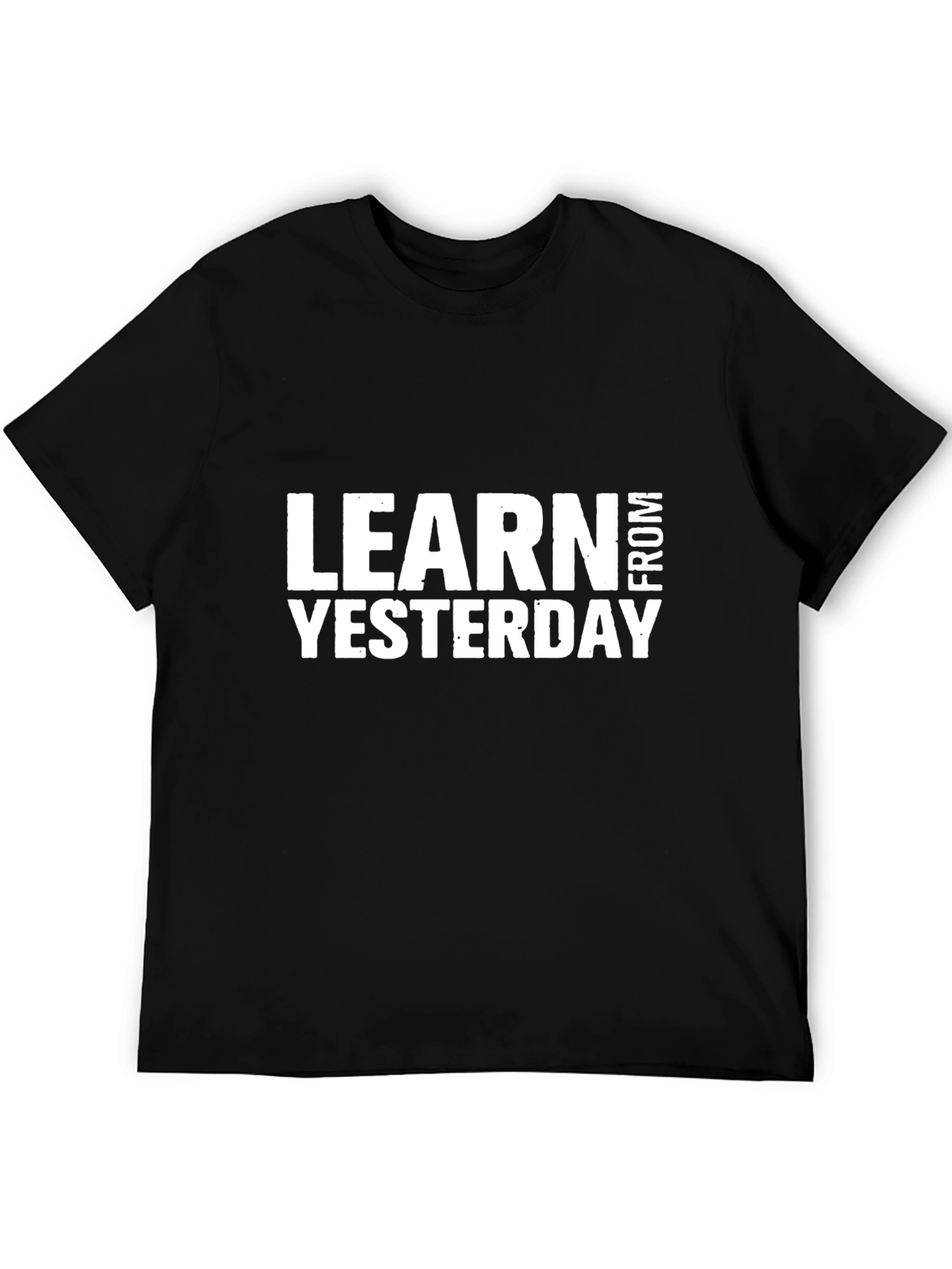 Learn From Yesterday Black Graphic Tee