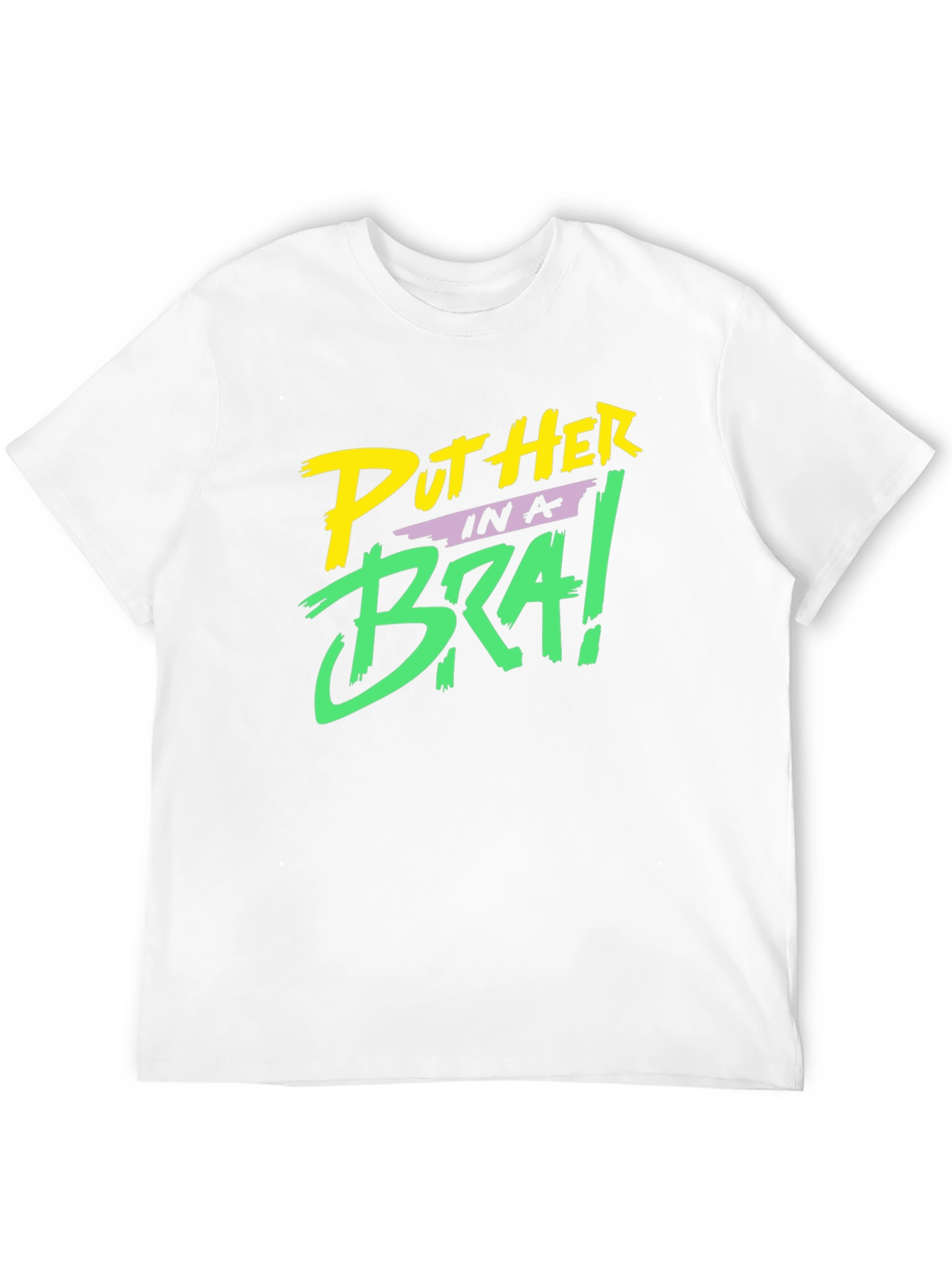 Put Her in a Bra! Black Graphic Tee