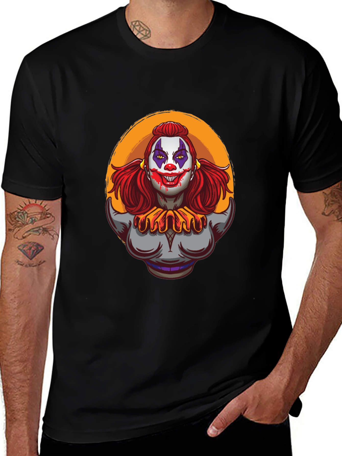 Clown Graphic Tee - Mens Black T-Shirt