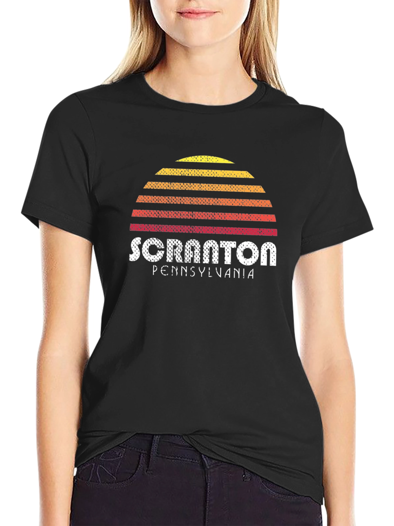 Scranton Pennsylvania Retro Sunset T-Shirt